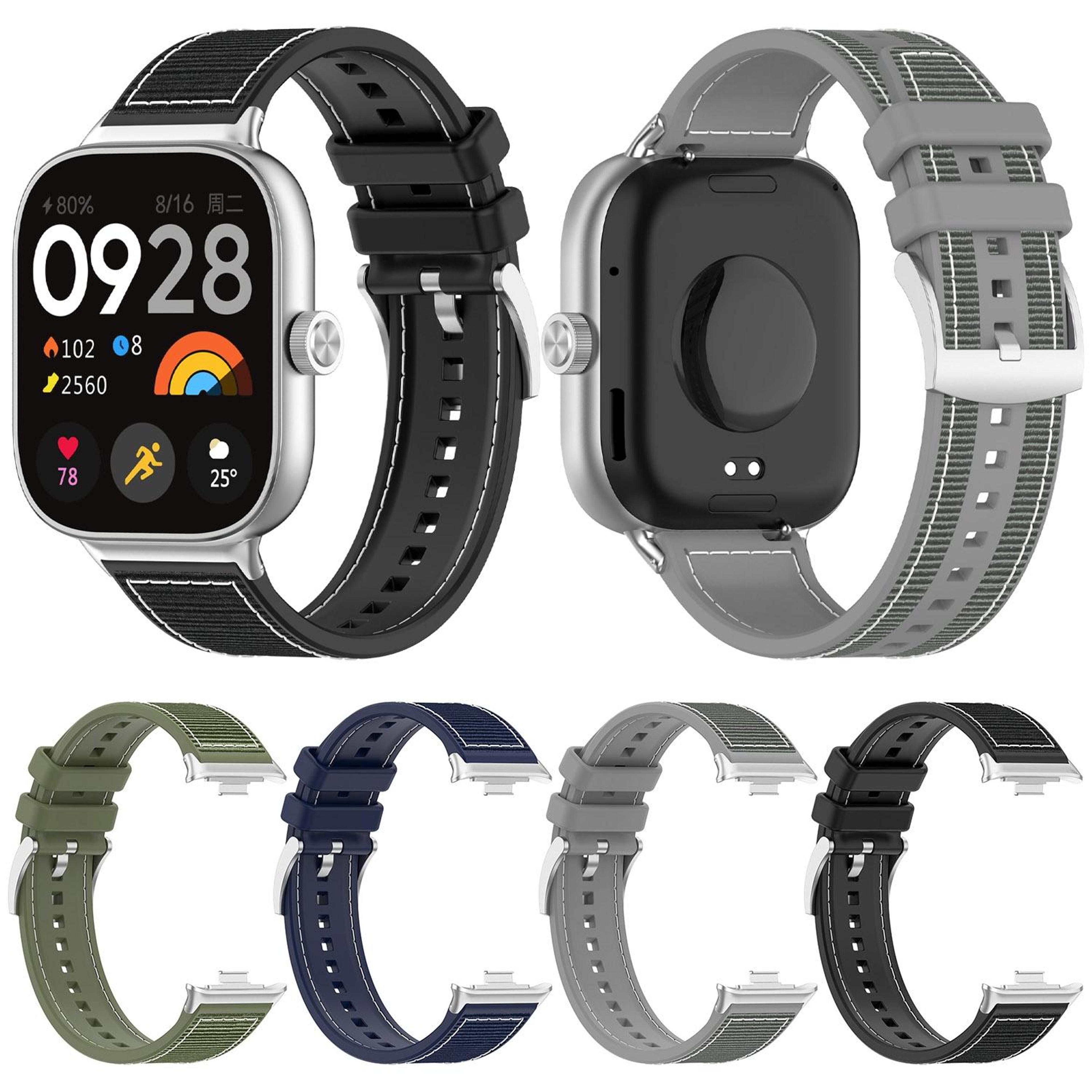 Xiaomi Band 10 Pro Hybrid Nylon Watch Band Breathable Silicone Watch Strap For Redmi Watch 6 5 4 7