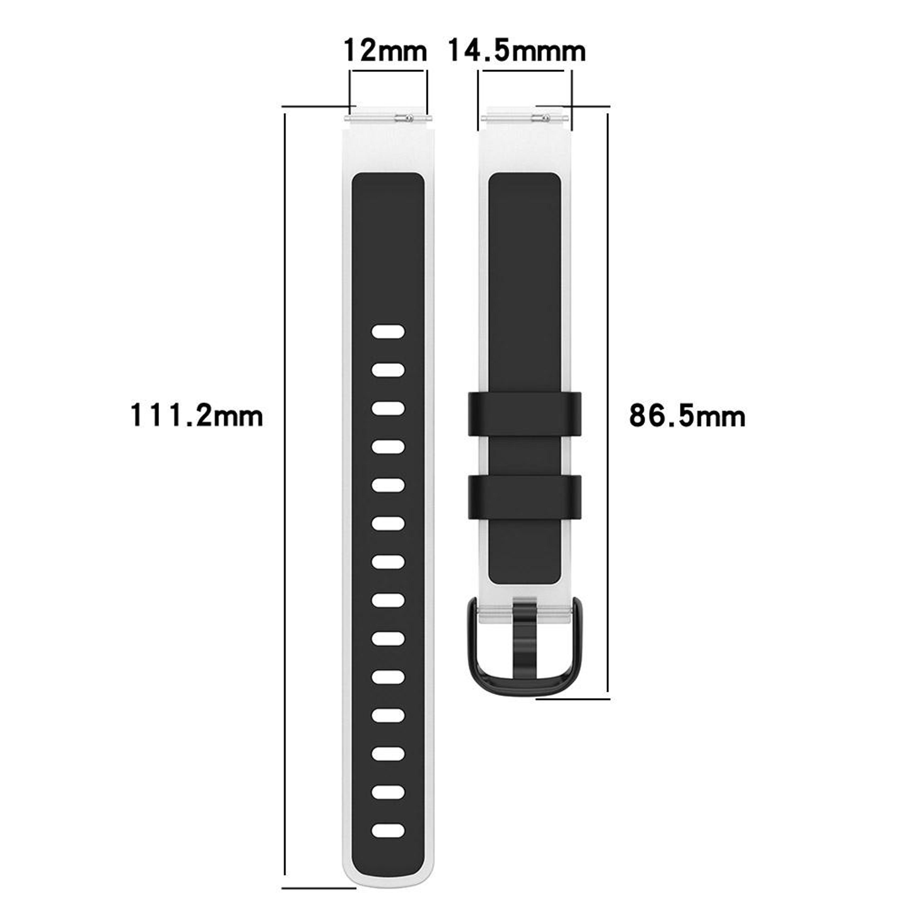 Universal Silicone Watch Band Two Color Transparent Replacement Watch Strap 10