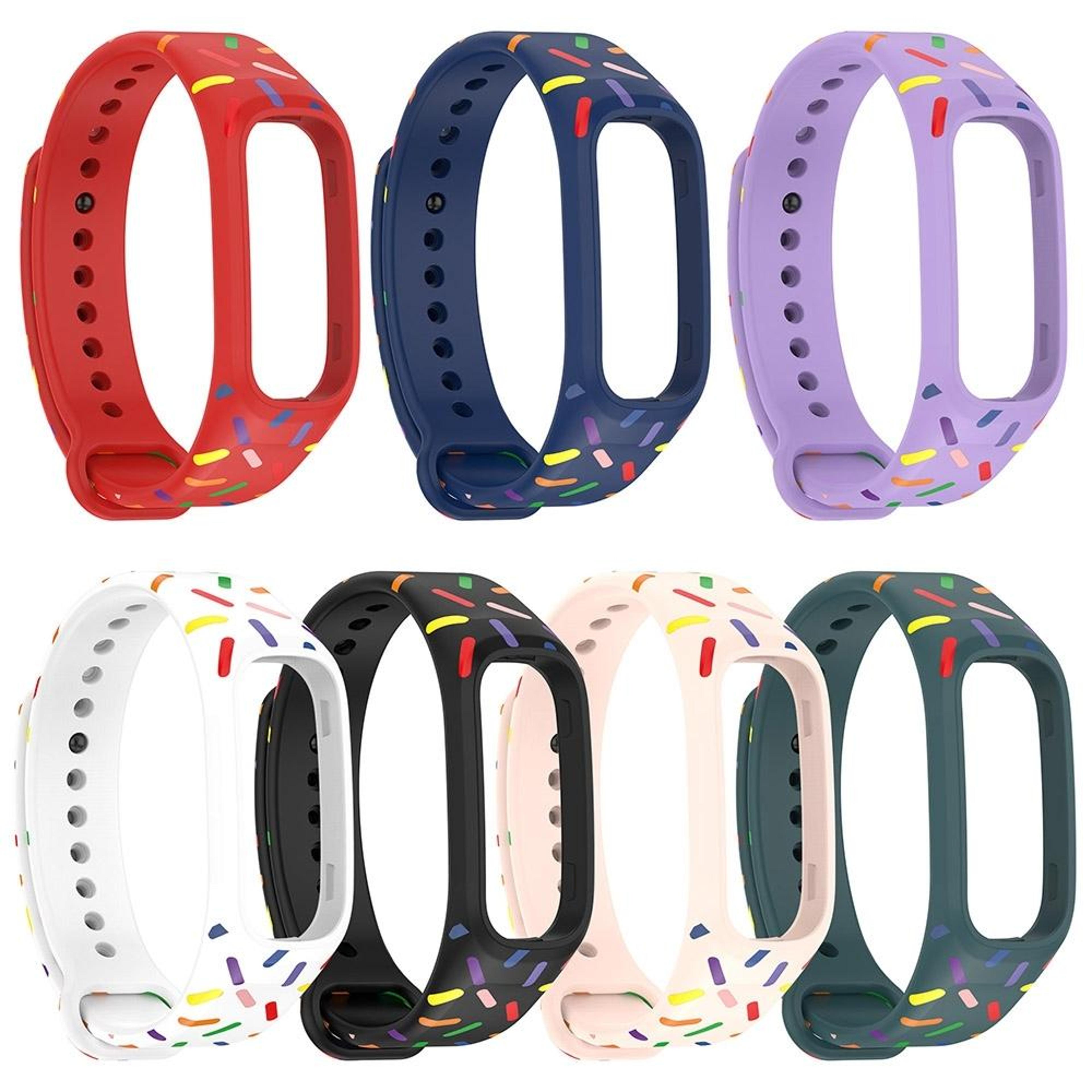 OPPO Band Silicone Watch Band Sports Rainbow Dots Soft Replacement Strap 12