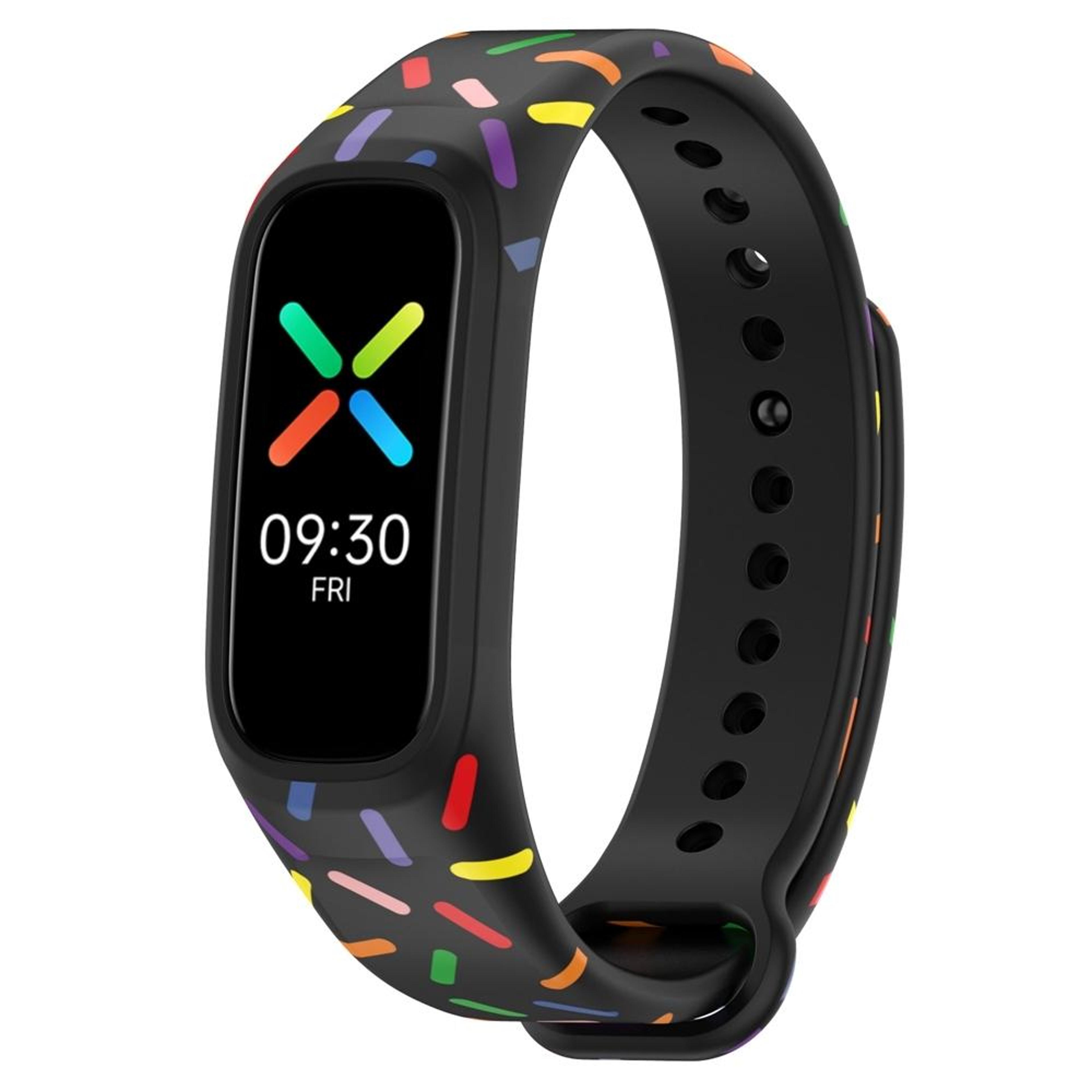 OPPO Band Silicone Watch Band Sports Rainbow Dots Soft Replacement Strap 5