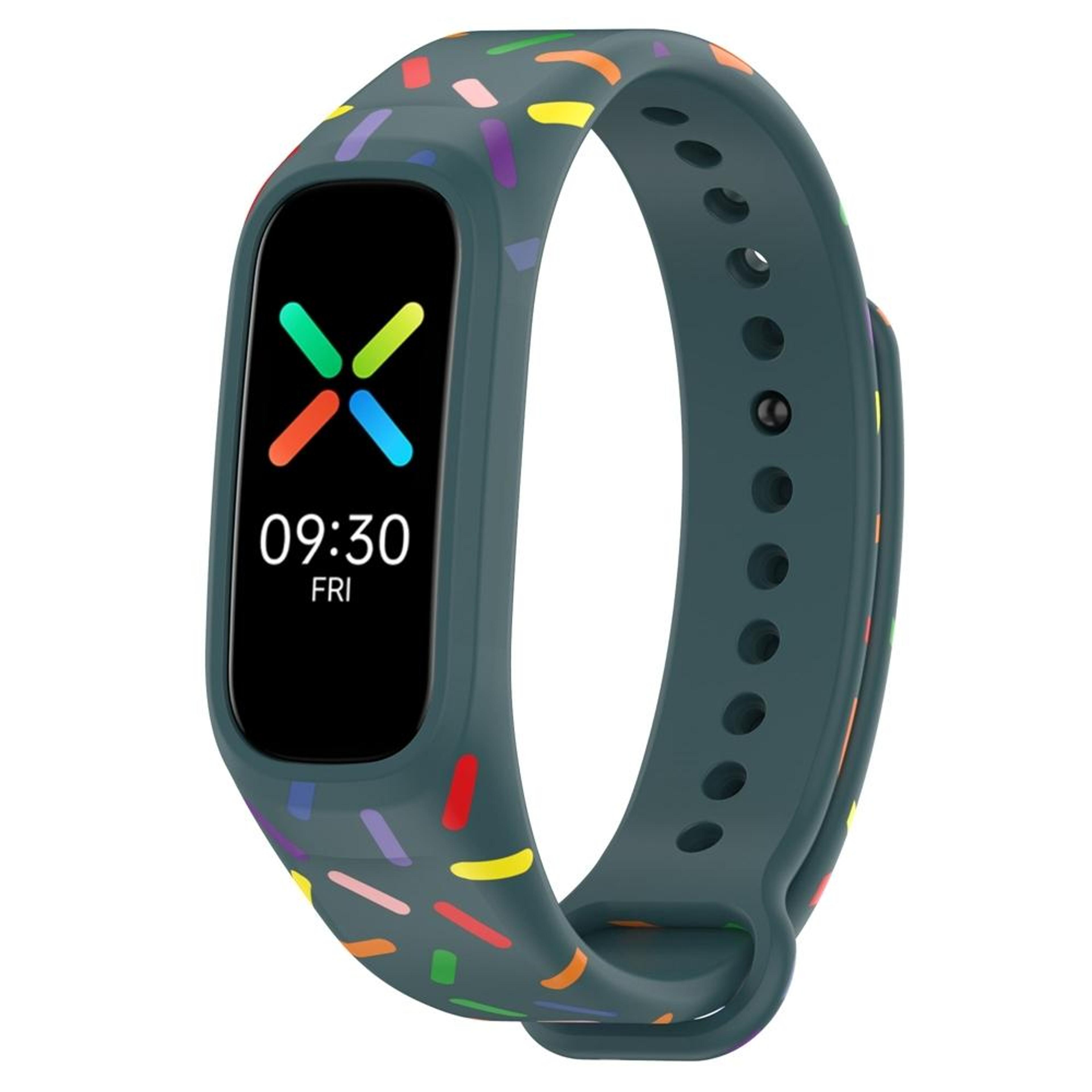 OPPO Band Silicone Watch Band Sports Rainbow Dots Soft Replacement Strap 13