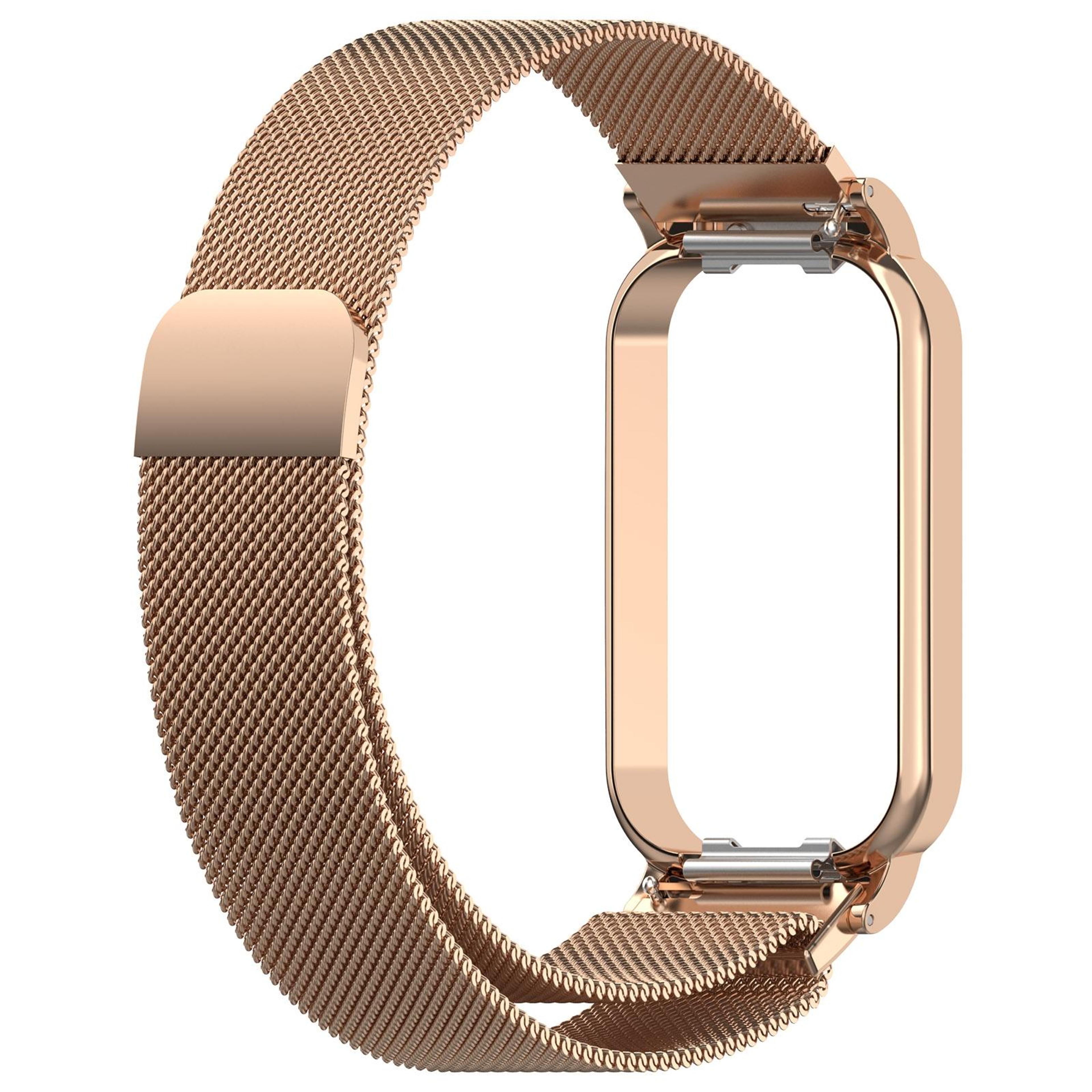 Redmi Band 2 Milanese Metal Watch Band Adjustable Stainless Steel Watch Strap With Protective Frame 4