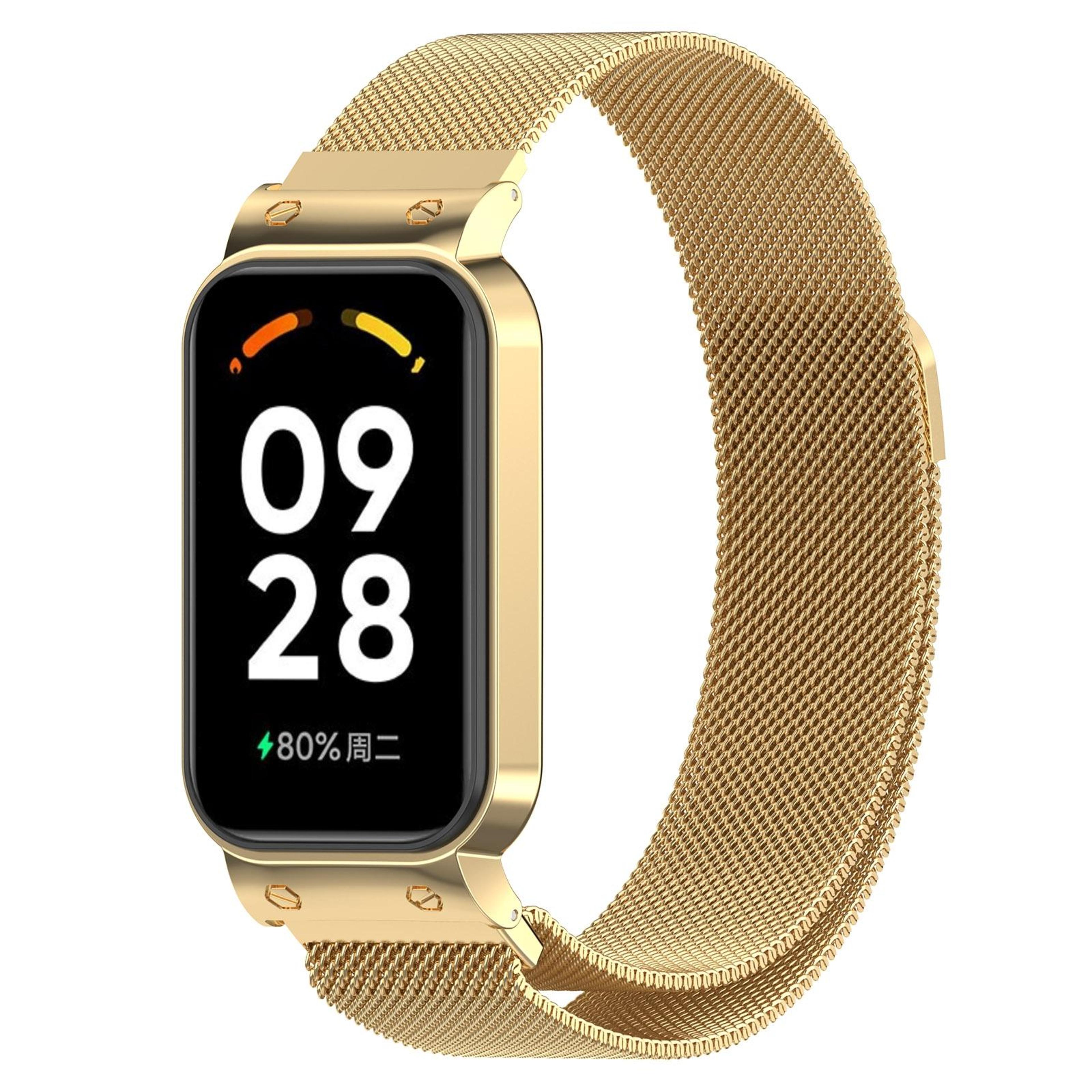 Redmi Band 2 Milanese Metal Watch Band Adjustable Stainless Steel Watch Strap With Protective Frame 3