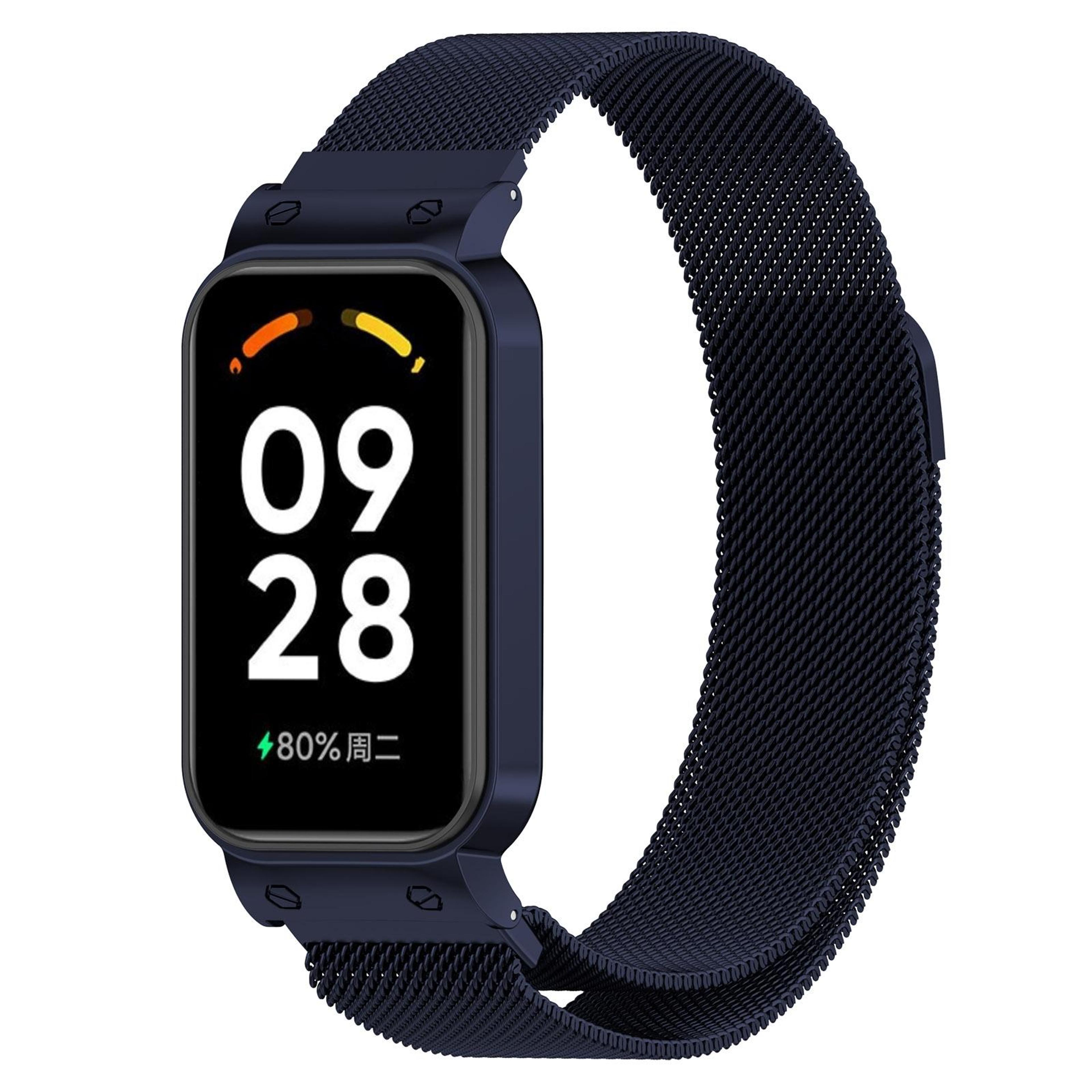 Redmi Band 2 Milanese Metal Watch Band Adjustable Stainless Steel Watch Strap With Protective Frame 11