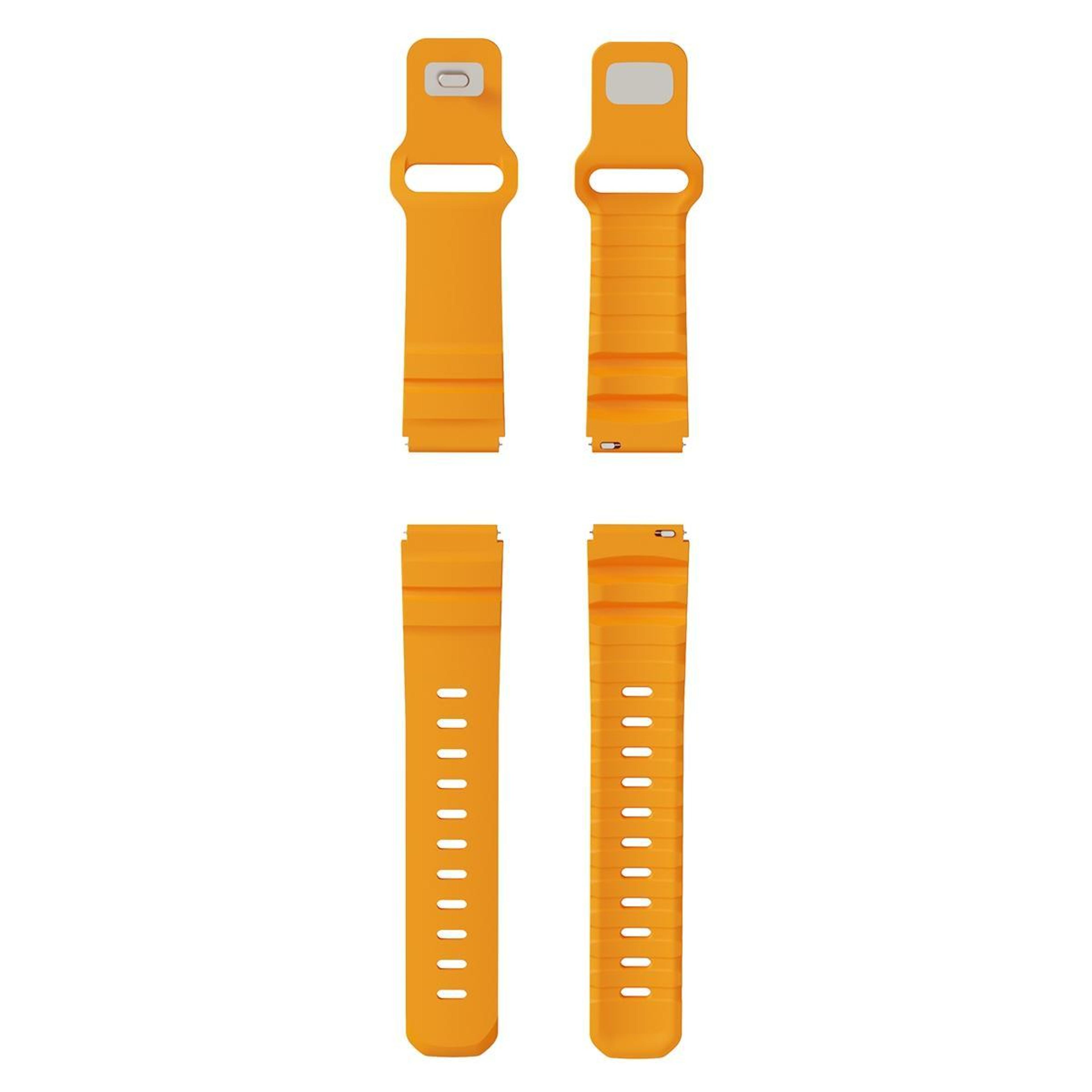 Fluororubber Watch Band With Reverse Buckle Adjustable Soft Sport Replacement Strap 4