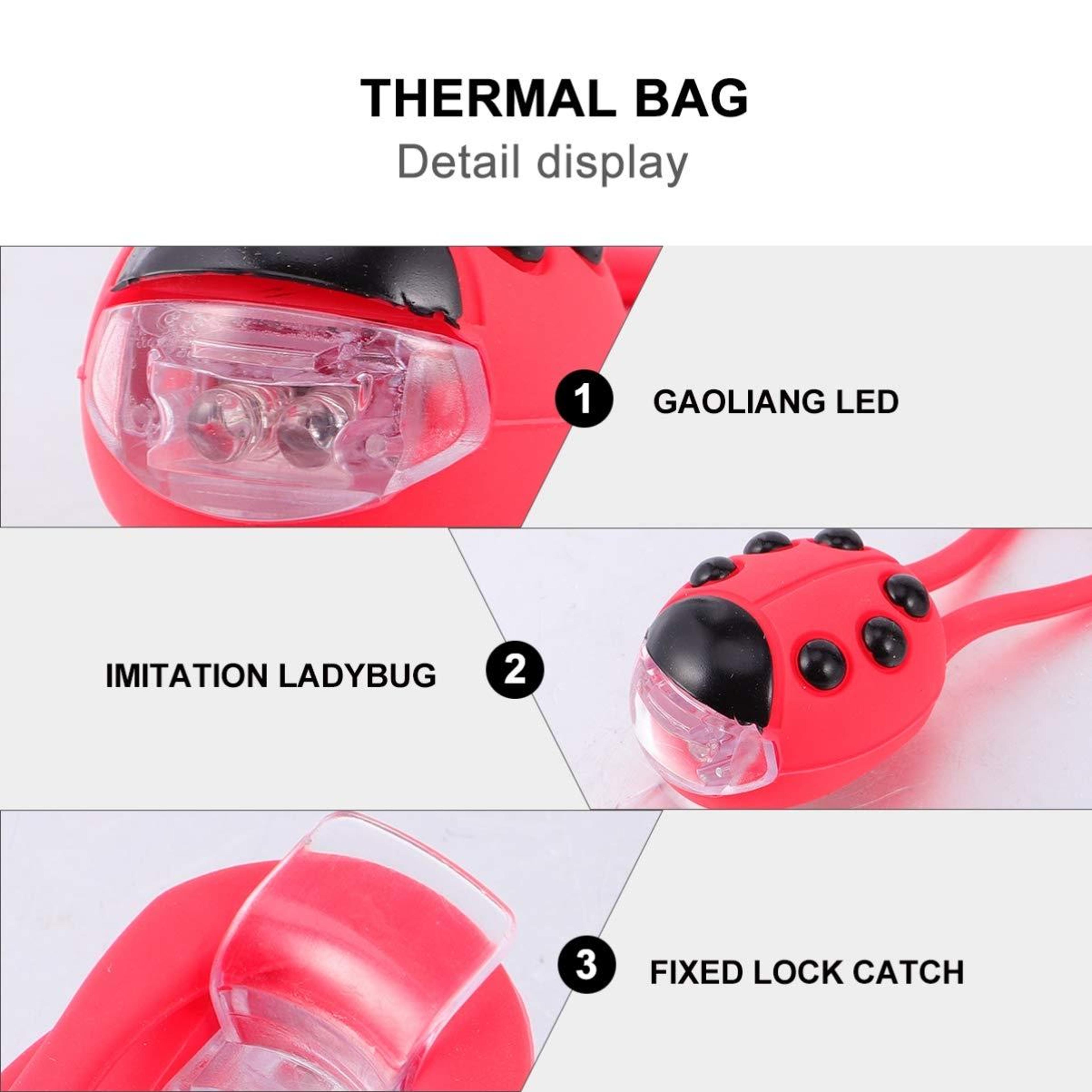 Cute Bike LED Light Waterproof Silicone Bicycle Light Ladybug Safety Headlight 5