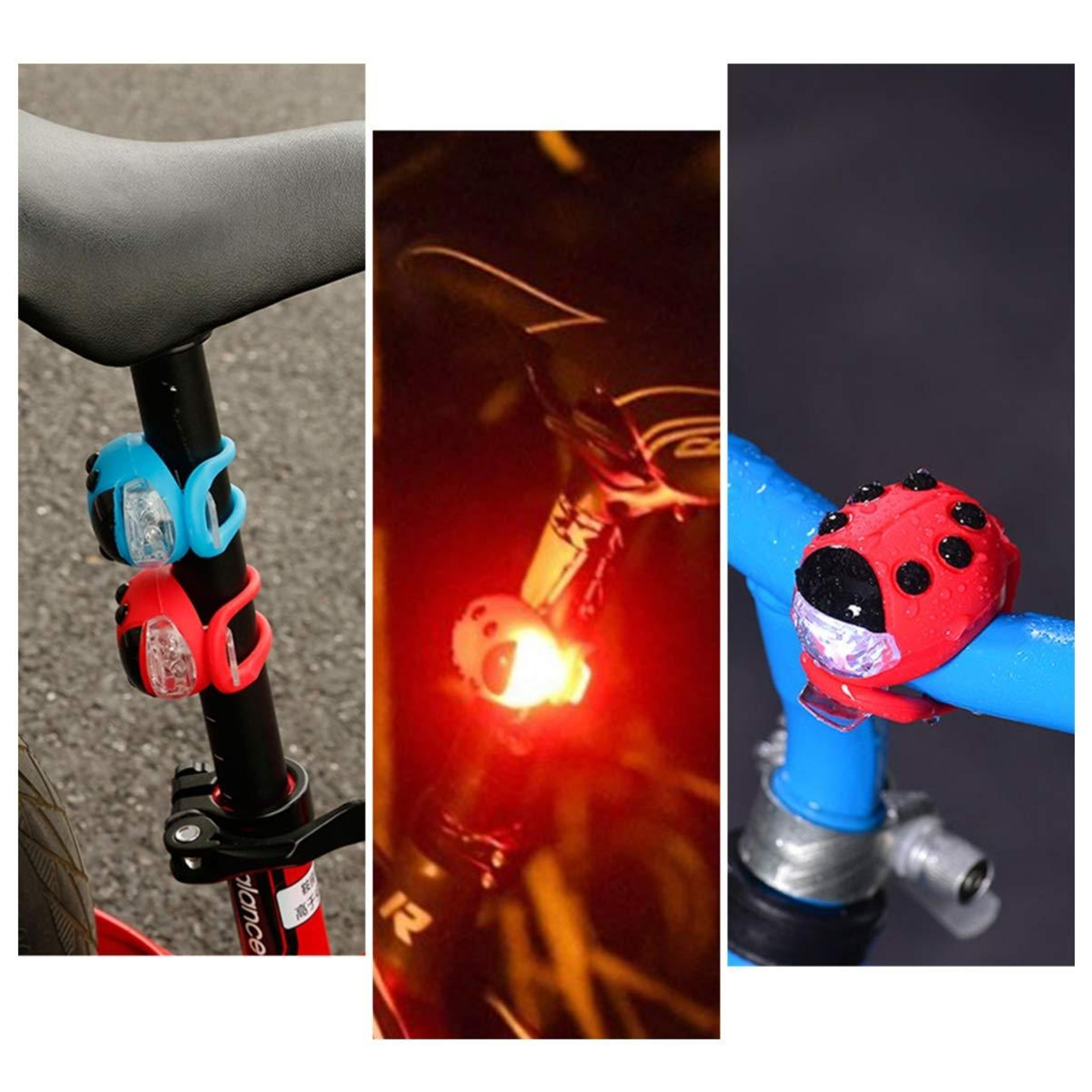 Cute Bike LED Light Waterproof Silicone Bicycle Light Ladybug Safety Headlight 10