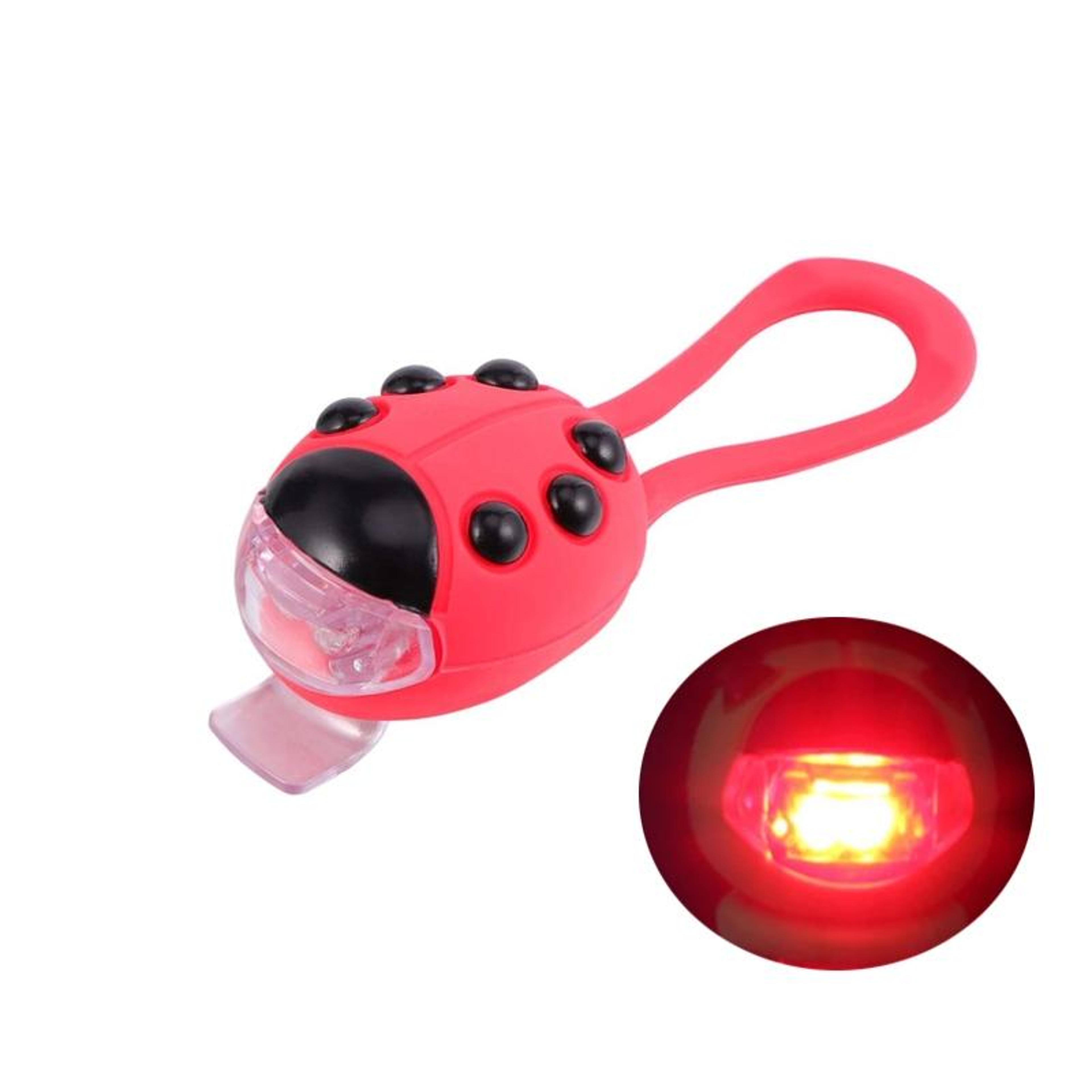 Cute Bike LED Light Waterproof Silicone Bicycle Light Ladybug Safety Headlight 4
