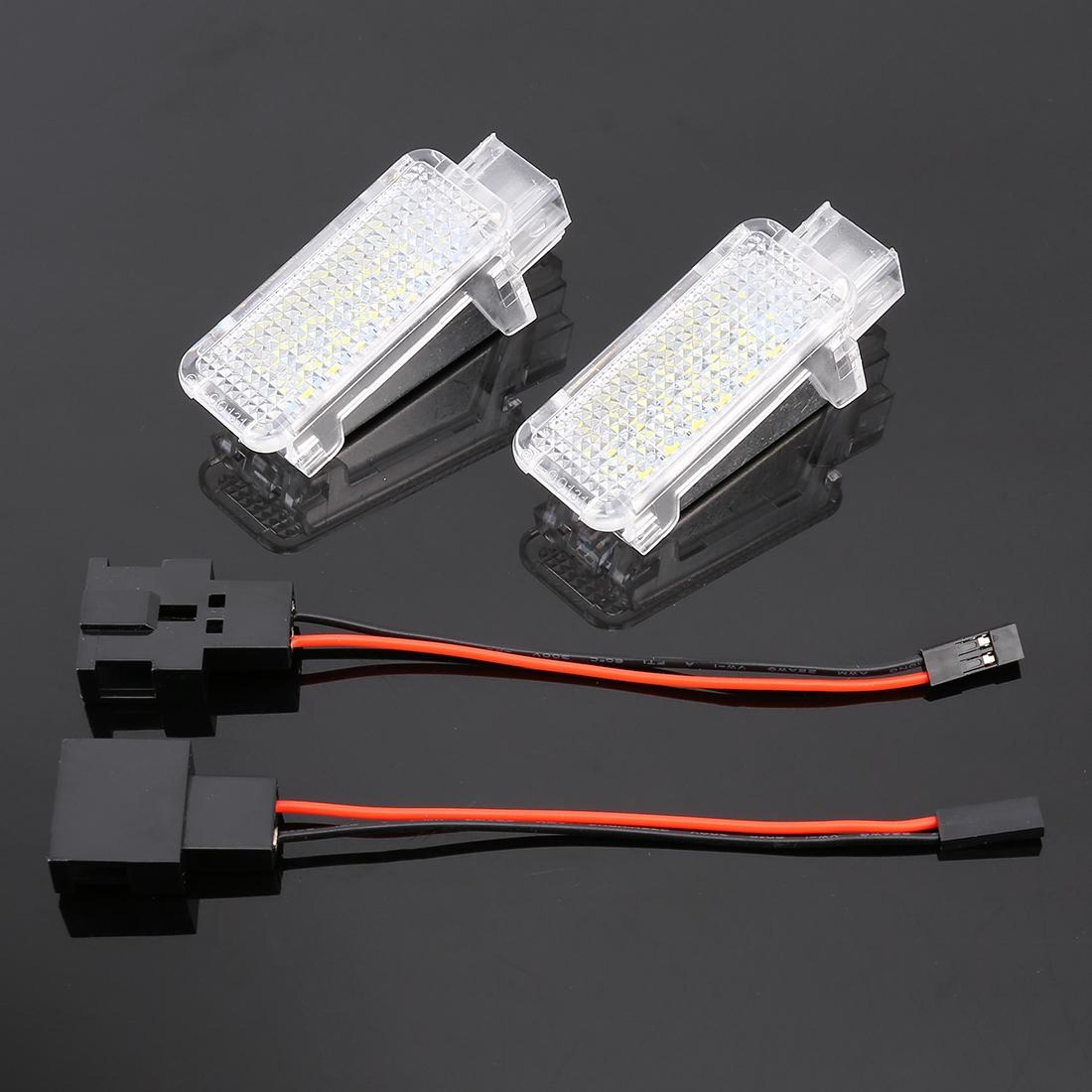LED Car Door Lights For Audi Volkswagen Plug And Play Welcome Courtesy Lamps 8