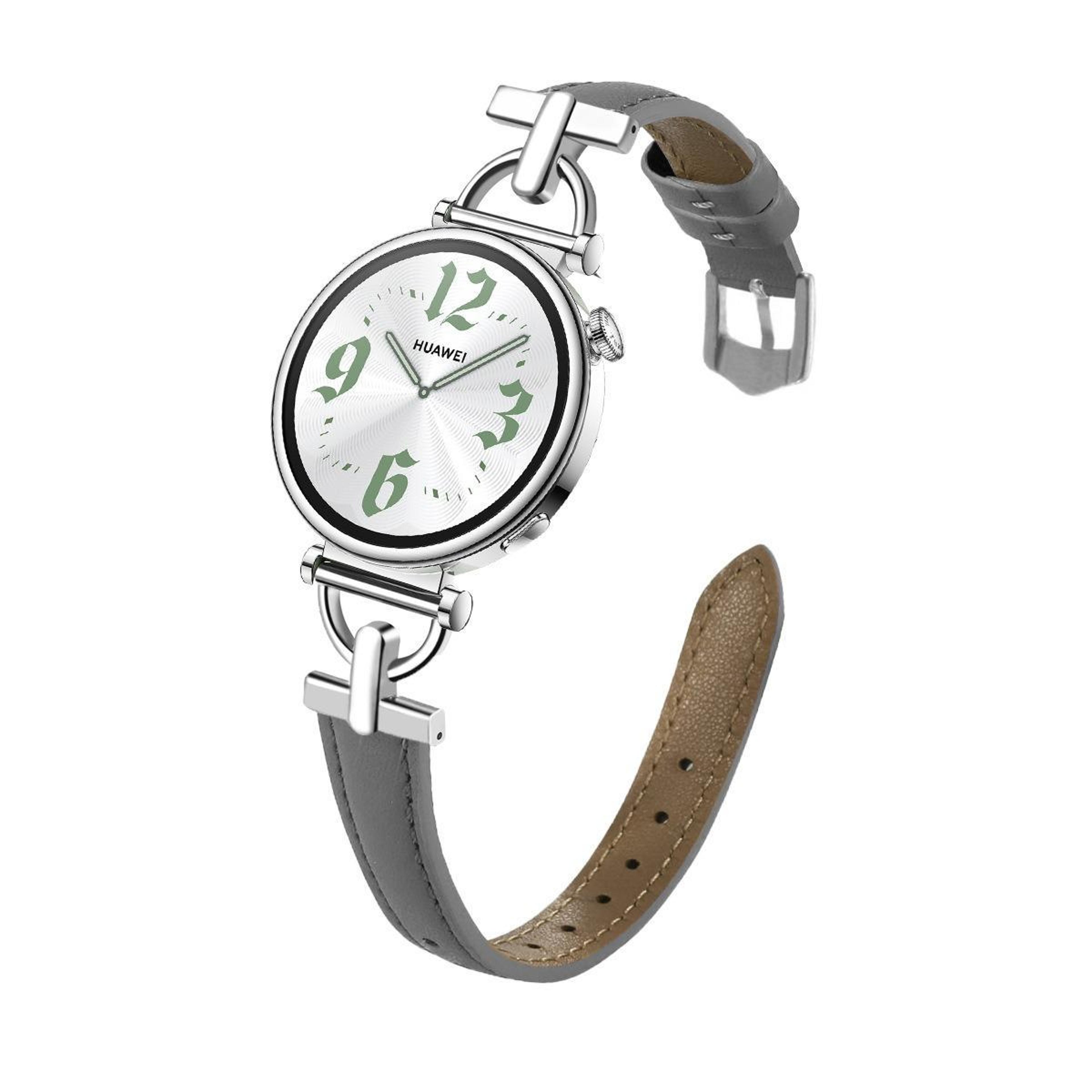 Genuine Leather Watch Band D Shape Metal Buckle Soft Adjustable Replacement Strap 5