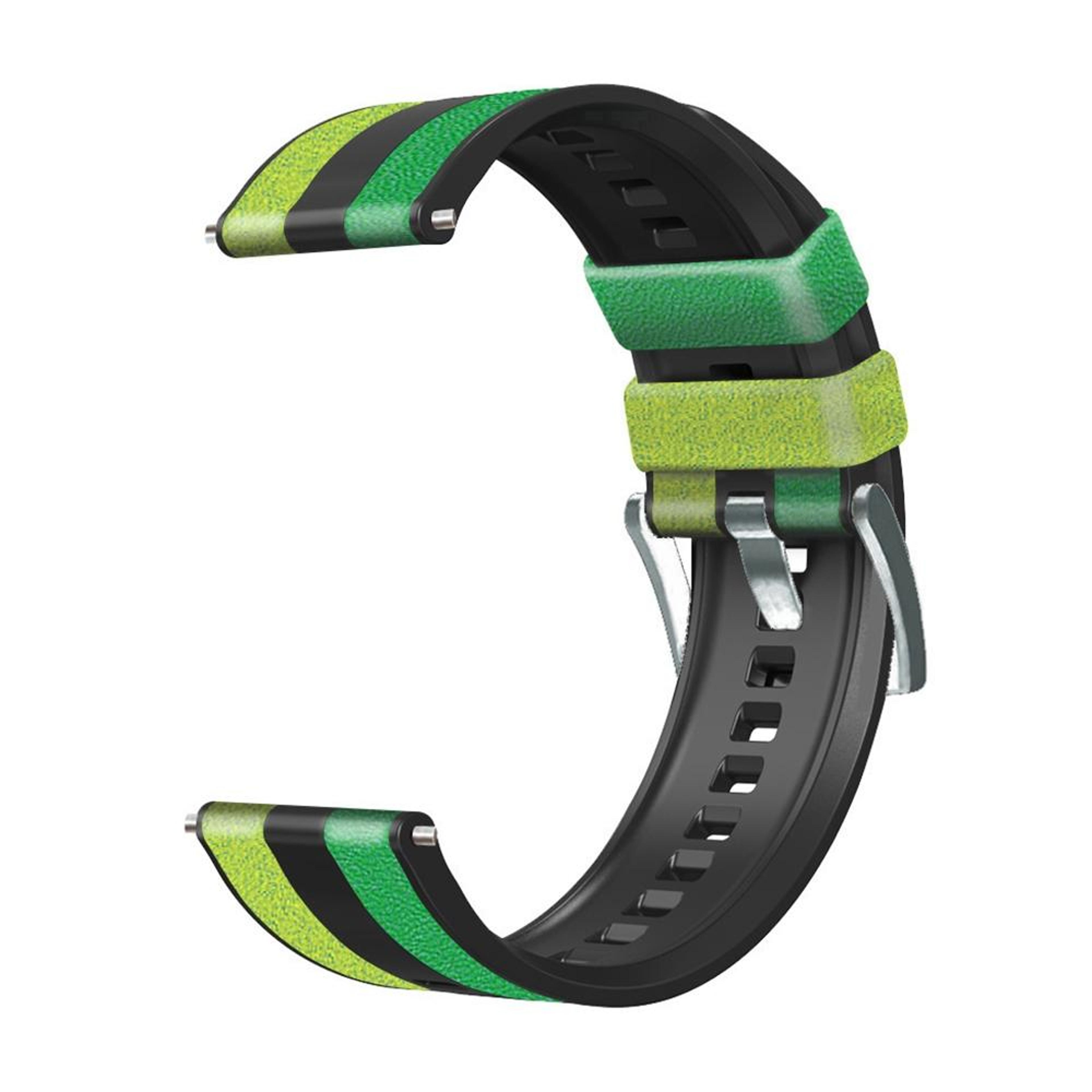 Universal 22mm Silicone Leather Watch Band Soft Comfortable Replacement Watch Strap 1