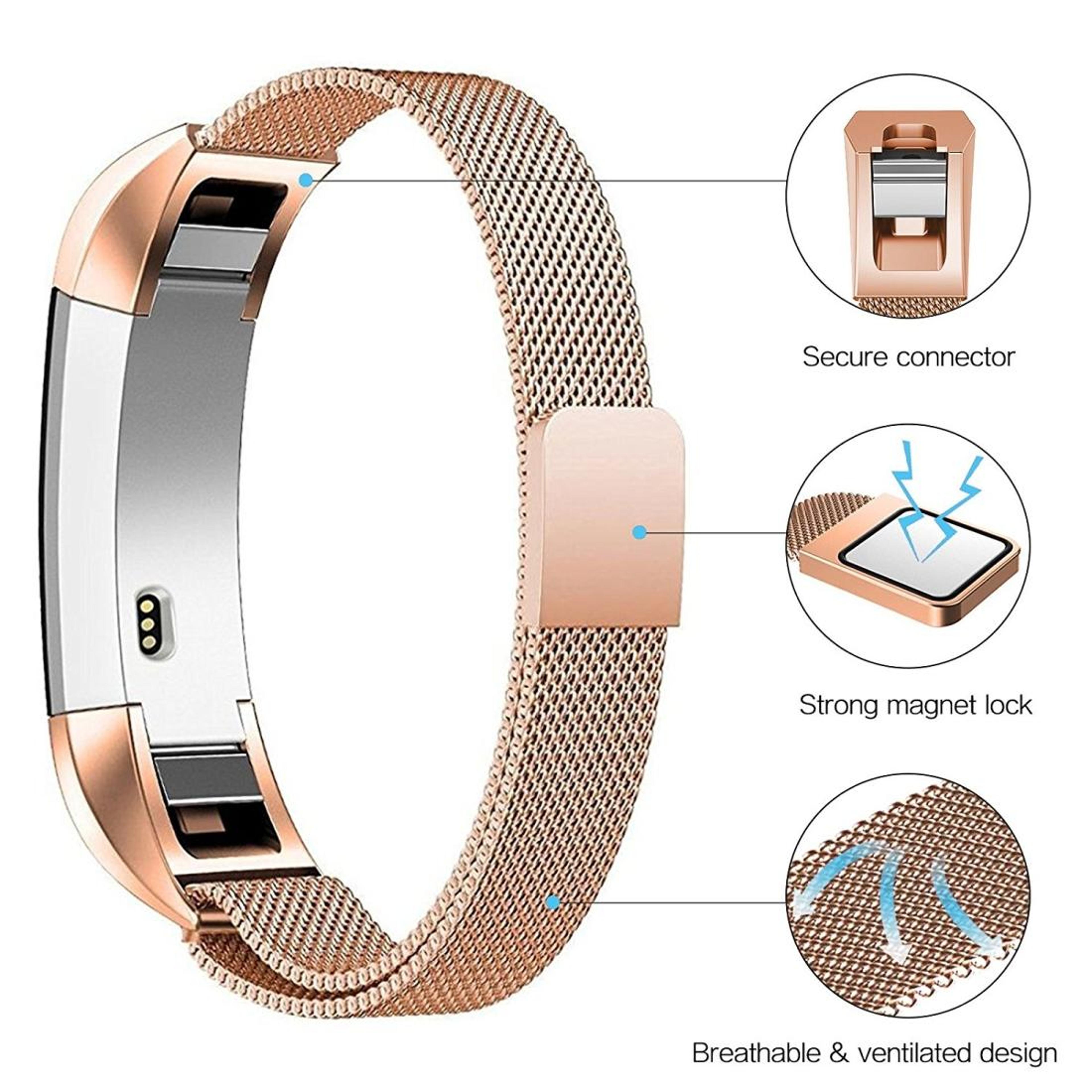 Magnetic Stainless Steel Watch Band For Fitbit Alta Adjustable Fitbit Alta Band Replacement Strap 5