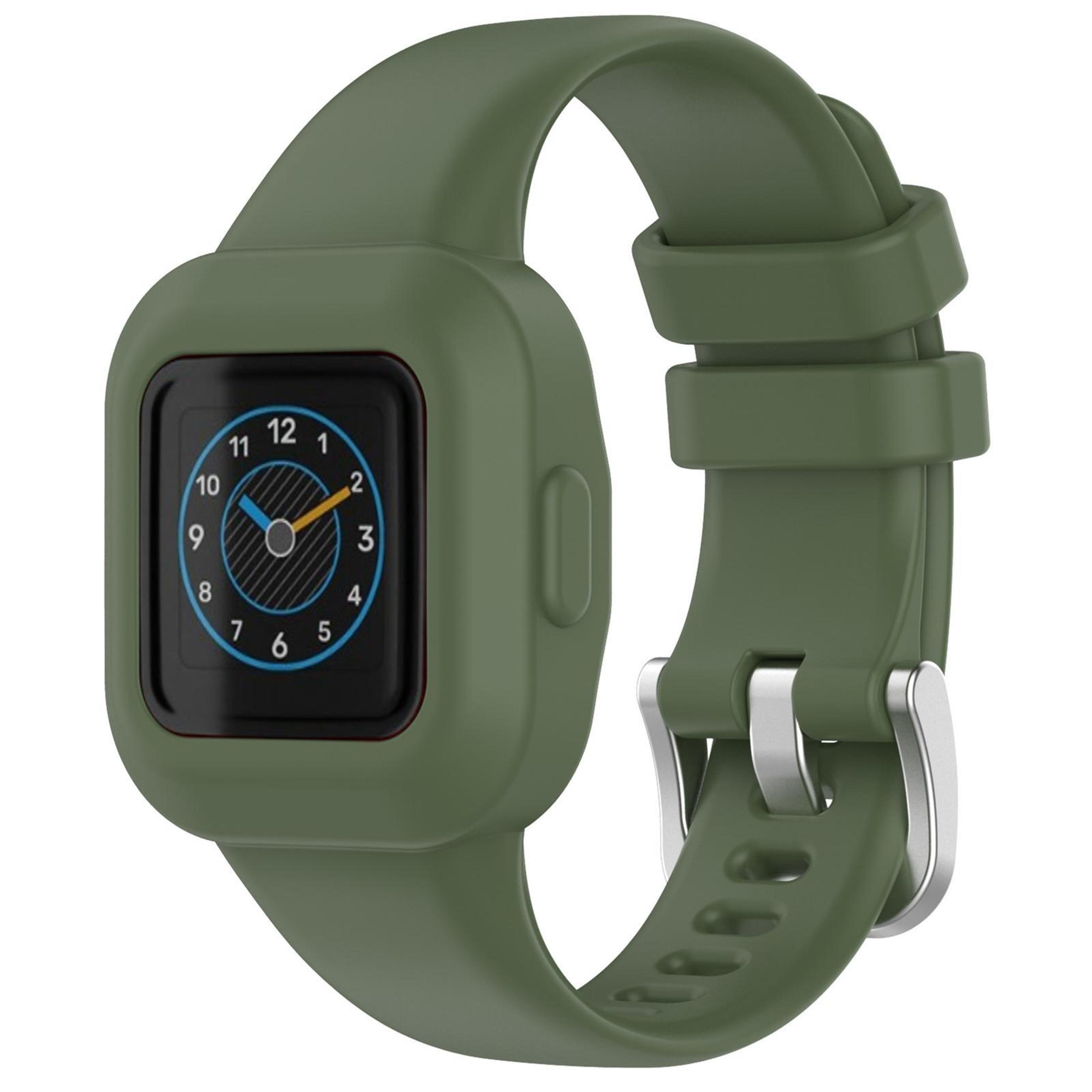 Garmin Vivofit JR 3 Silicone Watch Band Soft Replacement Strap With Silver Steel Buckle 16