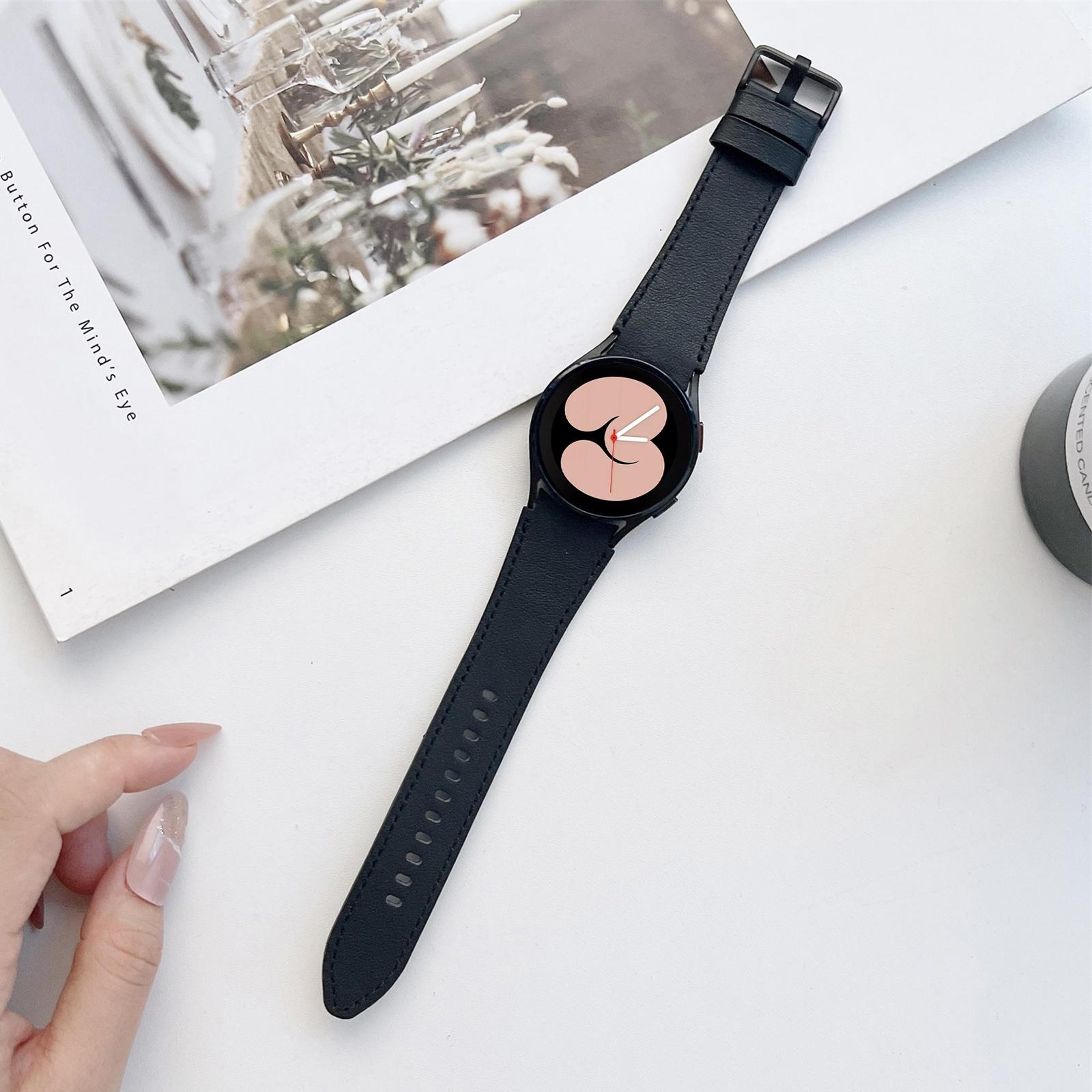 Samsung Galaxy Watch4 Leather Strap Double Sided Adjustable Replacement Watch Band 3