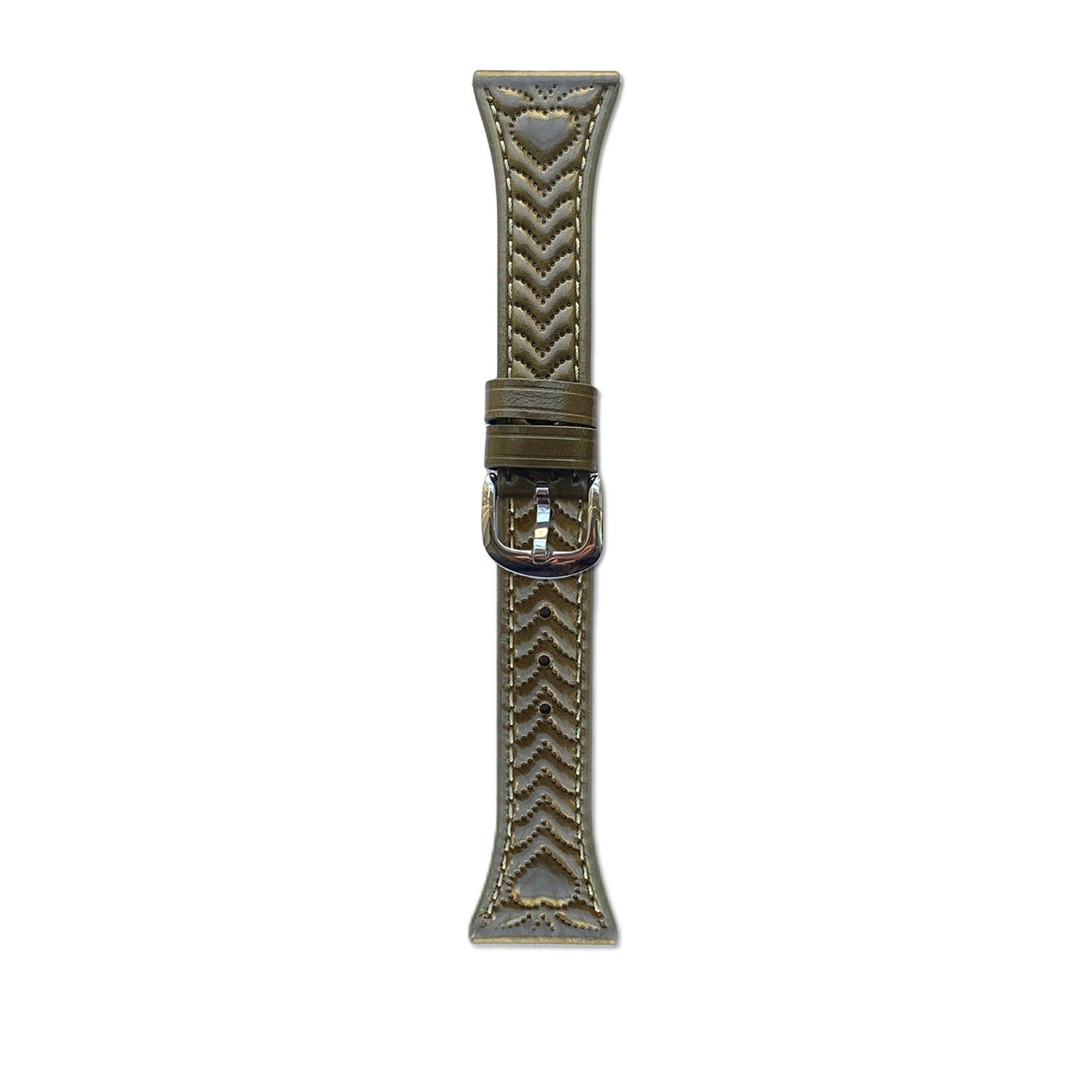 Heart Embossed Samsung Galaxy Watch3 45mm Band 22mm Leather Watch Band Replacement Strap 3