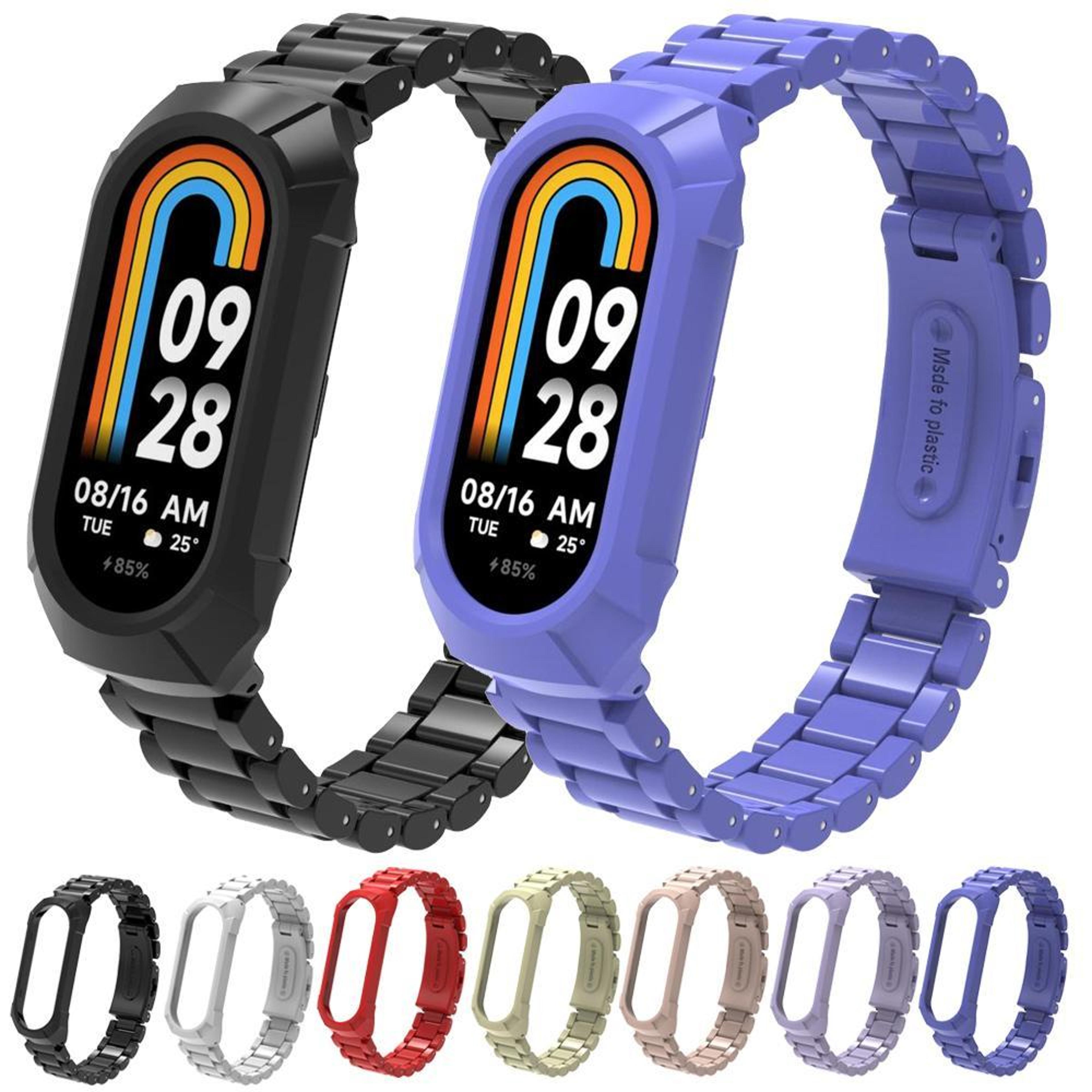 Xiaomi Smart Band 9 8 Replacement Watch Band Integrated Three Bead Watch Strap With Protective Fram 1