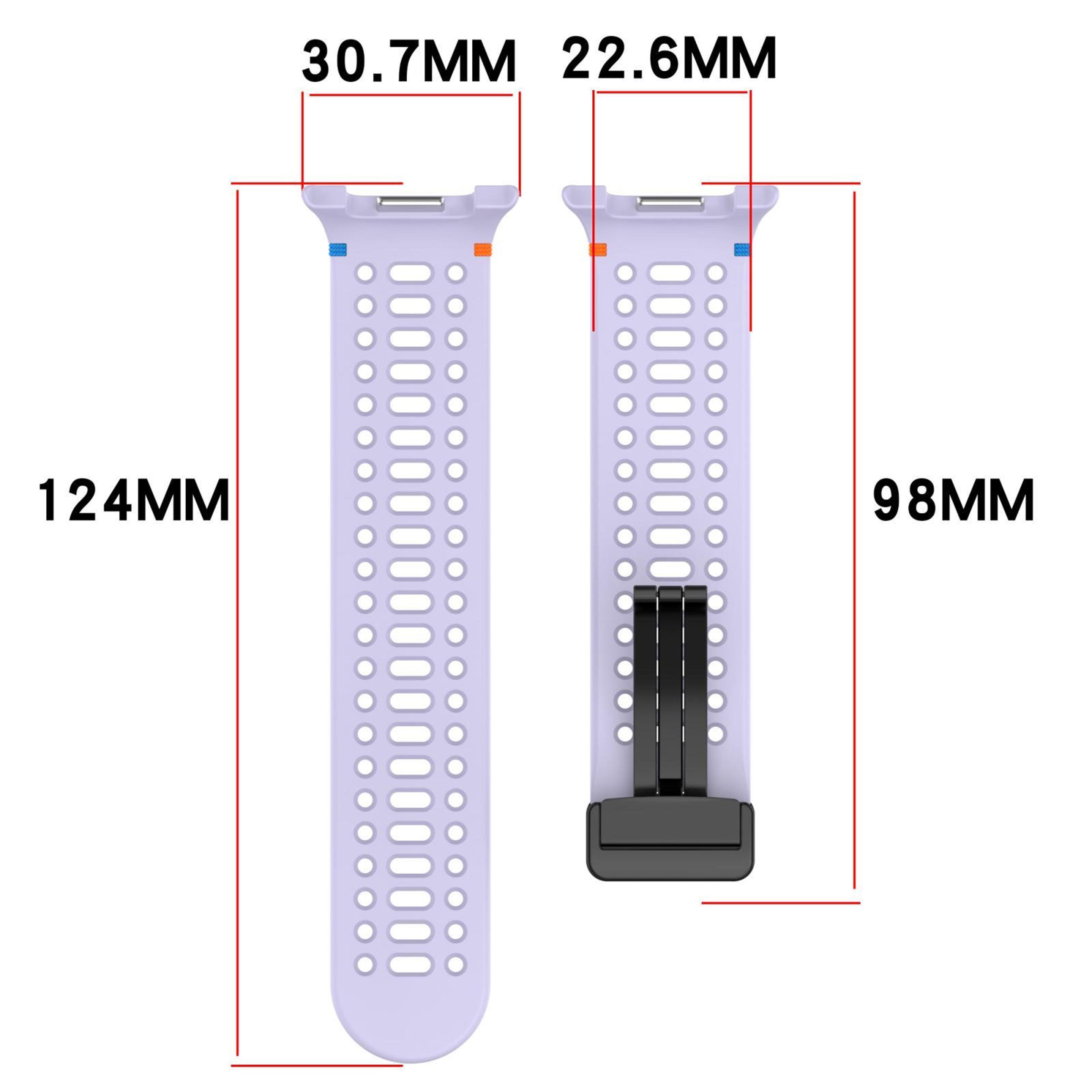 Samsung Galaxy Watch8 Magnetic Silicone Watch Band Breathable Stitched Replacement Strap With Black 9