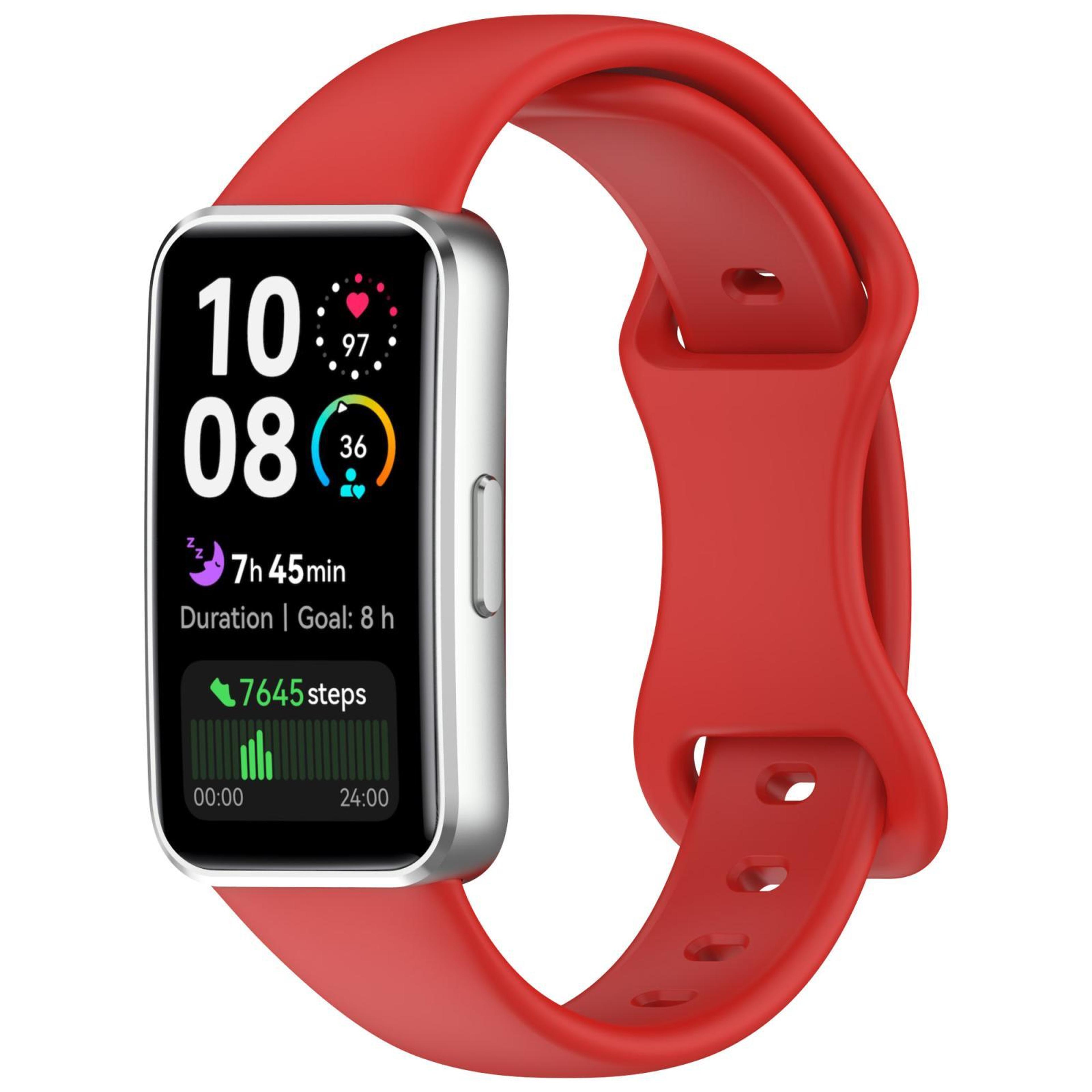 Huawei Band 10 Silicone Watch Band With Butterfly Buckle Adjustable Replacement Strap 2