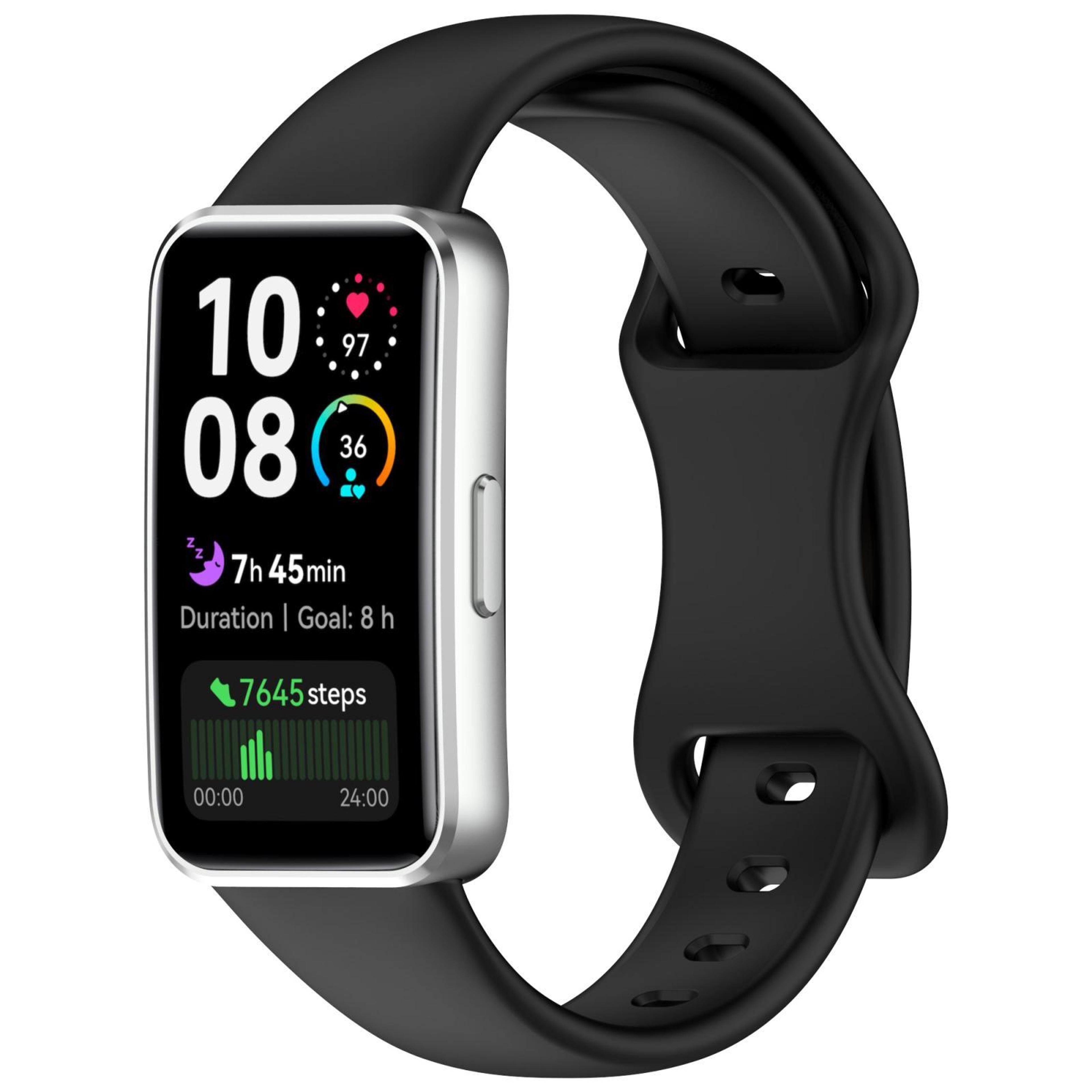 Huawei Band 10 Silicone Watch Band With Butterfly Buckle Adjustable Replacement Strap 14