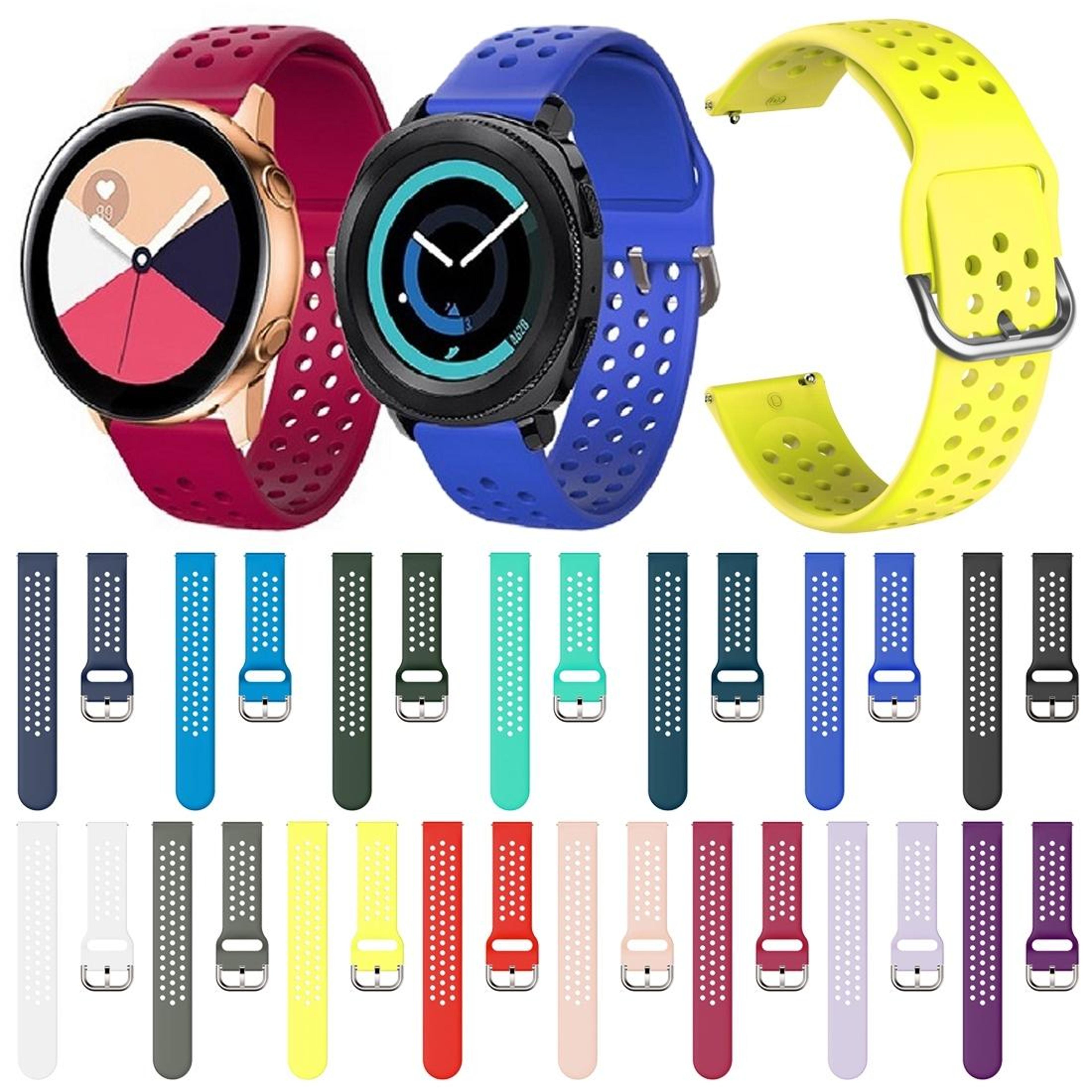 Silicone Watch Band For Samsung Galaxy Watch Active 2 Huawei GT2 42mm Amazfit GTS 6