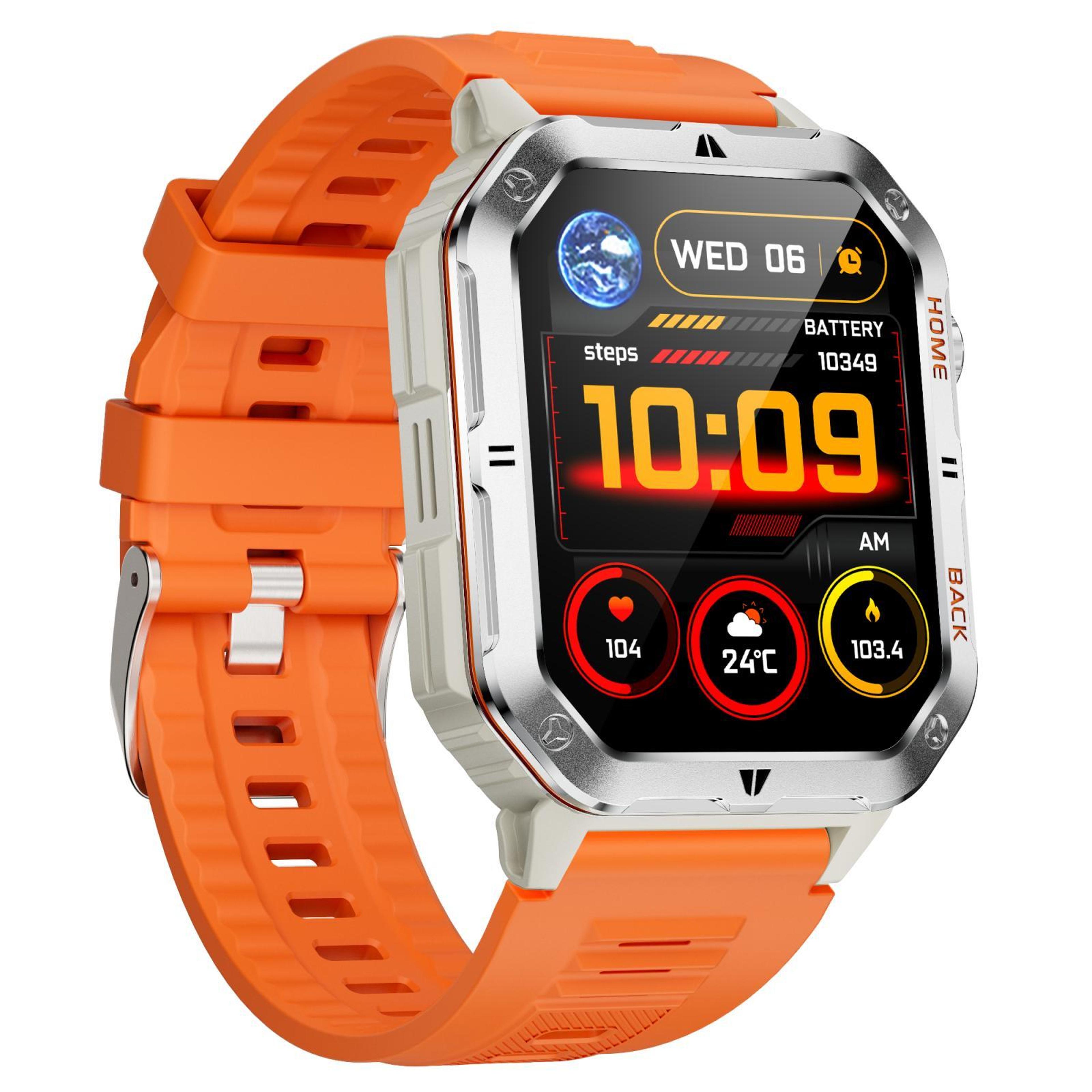 MT62 Outdoor Smart Watch 201 Inch IPS Display 1000mAh Battery Bluetooth Fitness Watch With Flashlig 2