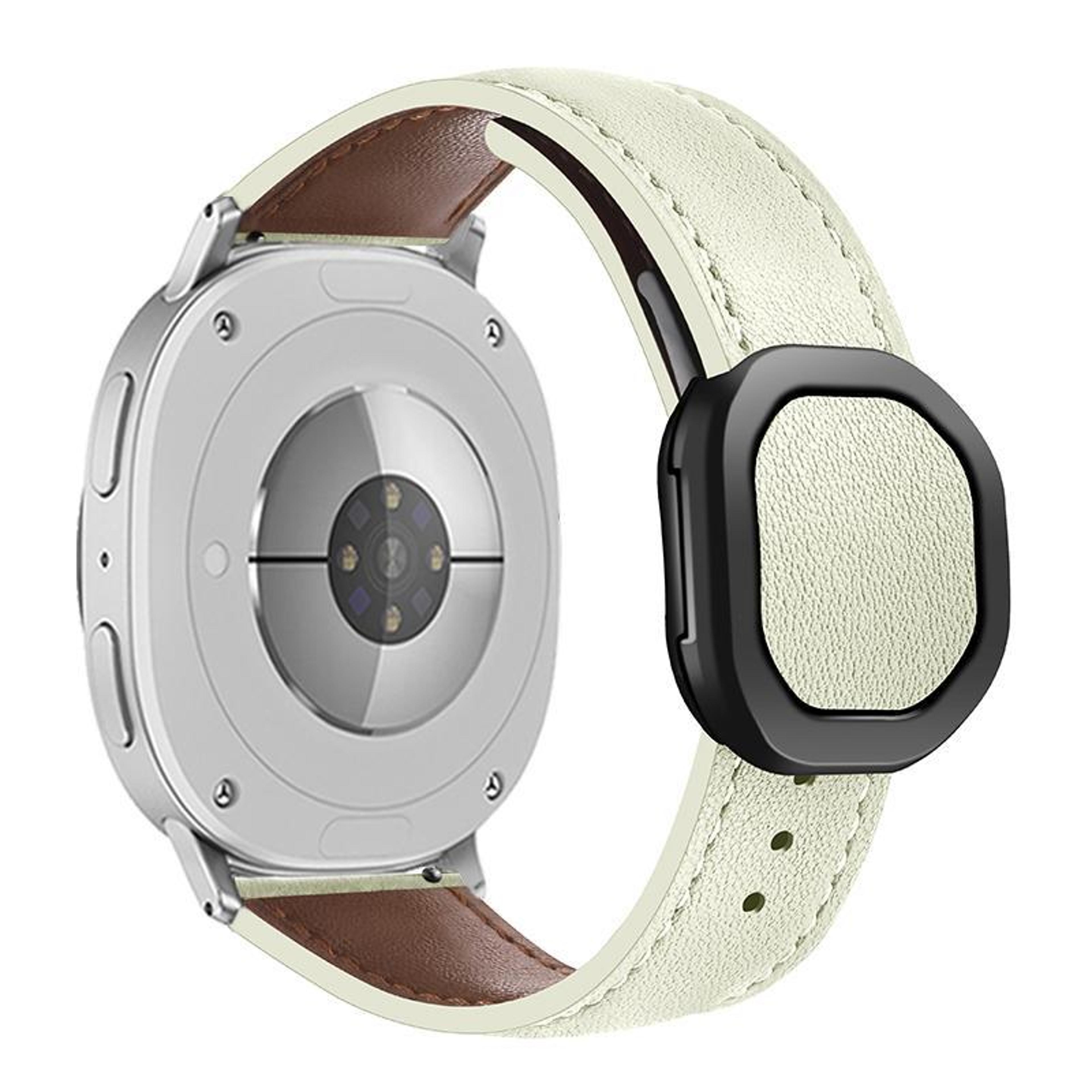Samsung Galaxy Watch8 Classic Leather Watch Band With Magnetic Fold Buckle Adjustable Replacement S 5
