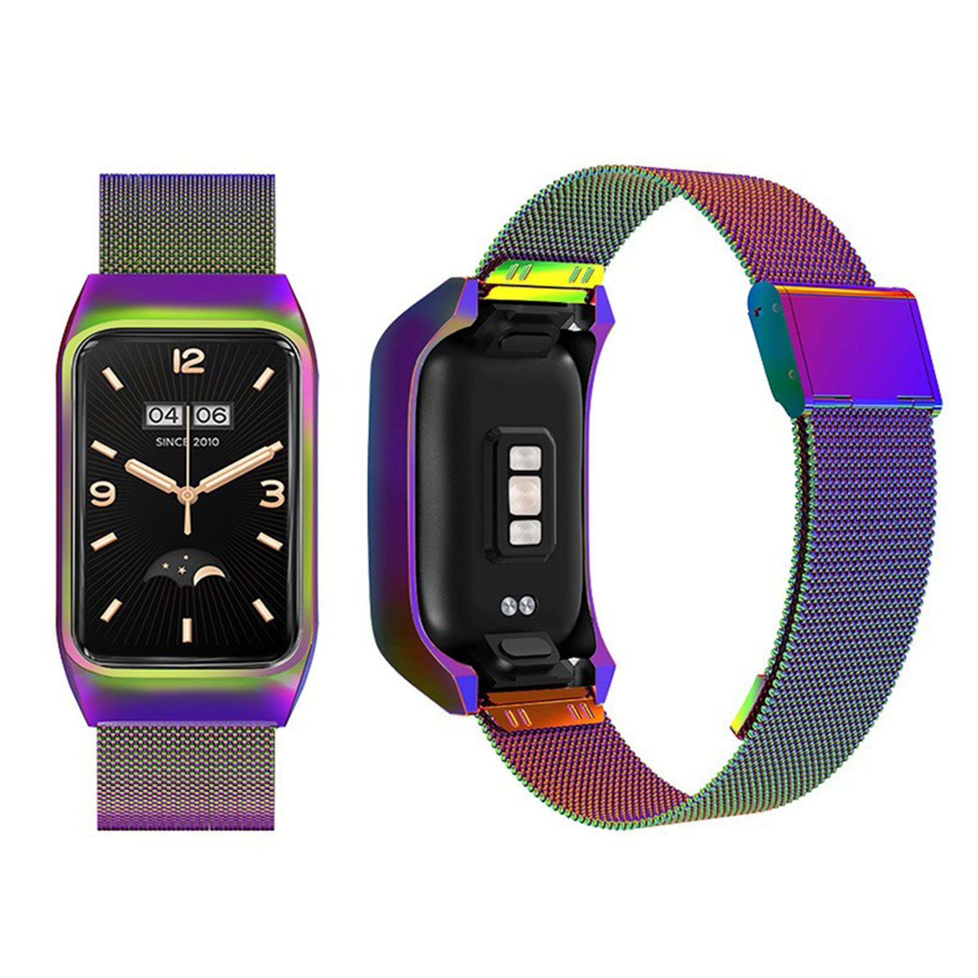 Xiaomi Mi Band 7 Pro Milanese Watch Band Stainless Steel Frame Magnetic Metal Strap 2
