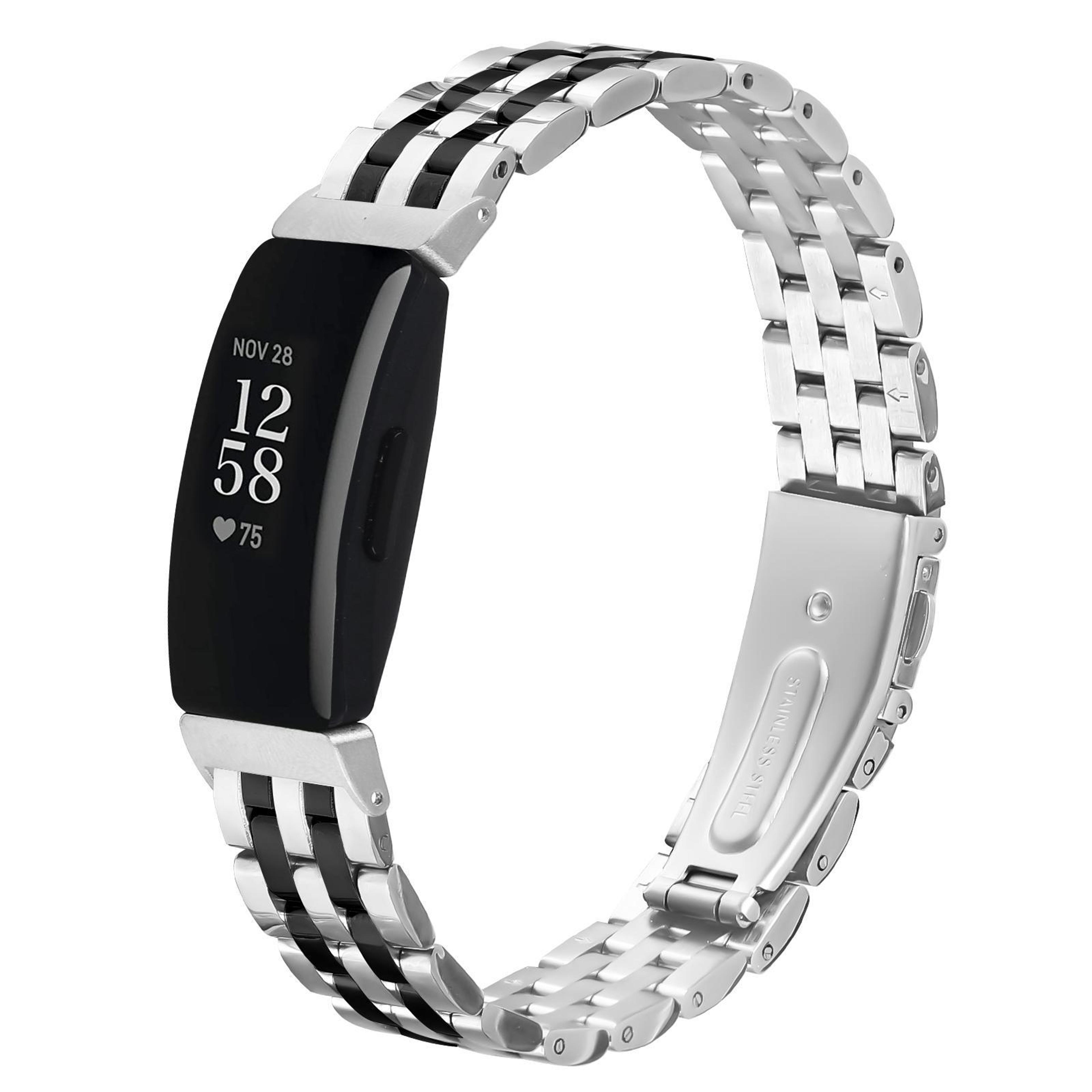 Fitbit Inspire 2 Band Stainless Steel Five Bead Metal Watch Band For Fitbit Inspire 1 Inspire 2 10