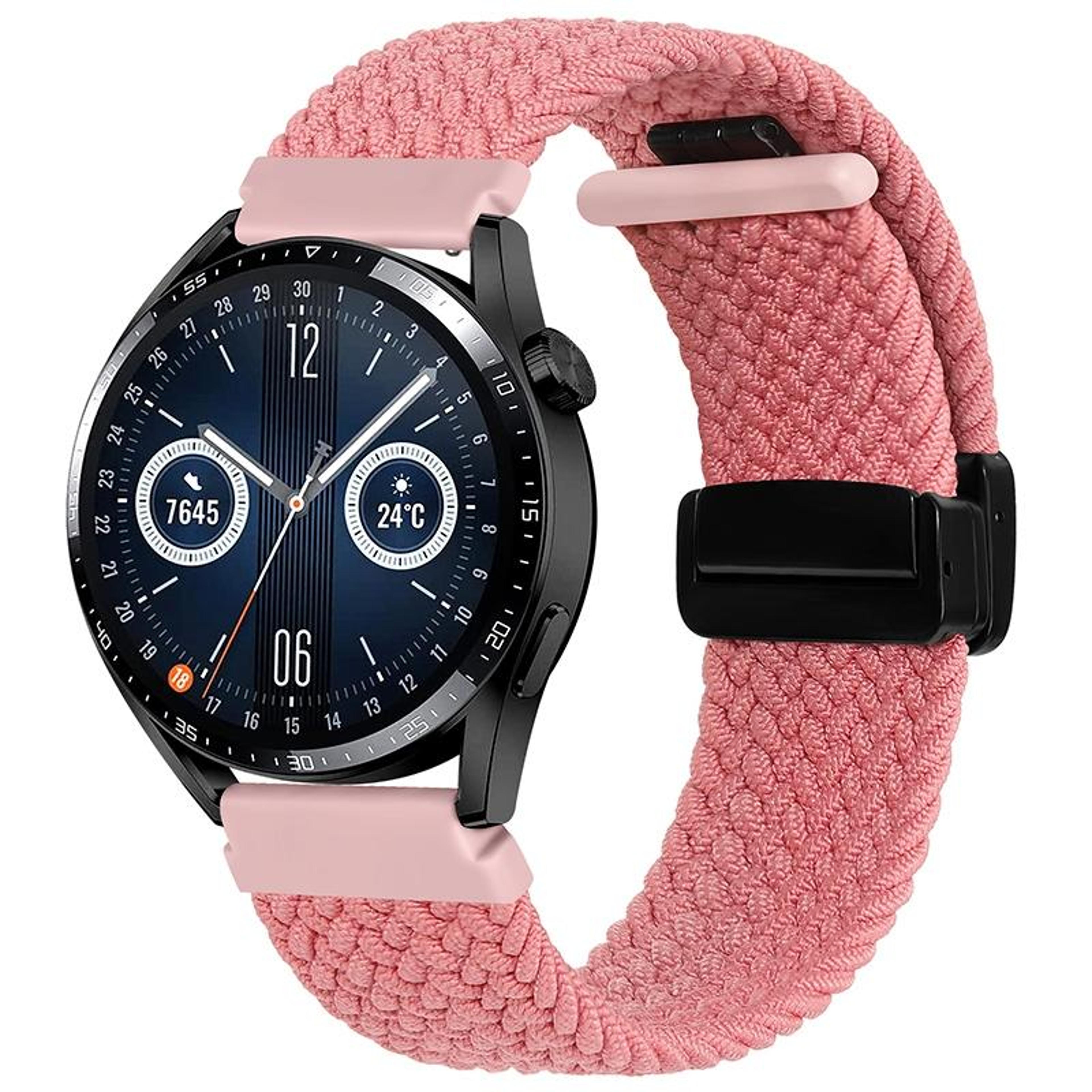 Garmin VivoMove Trend Luxe Style Woven Watch Band With Magnetic Clasp Nylon Replacement Strap 3