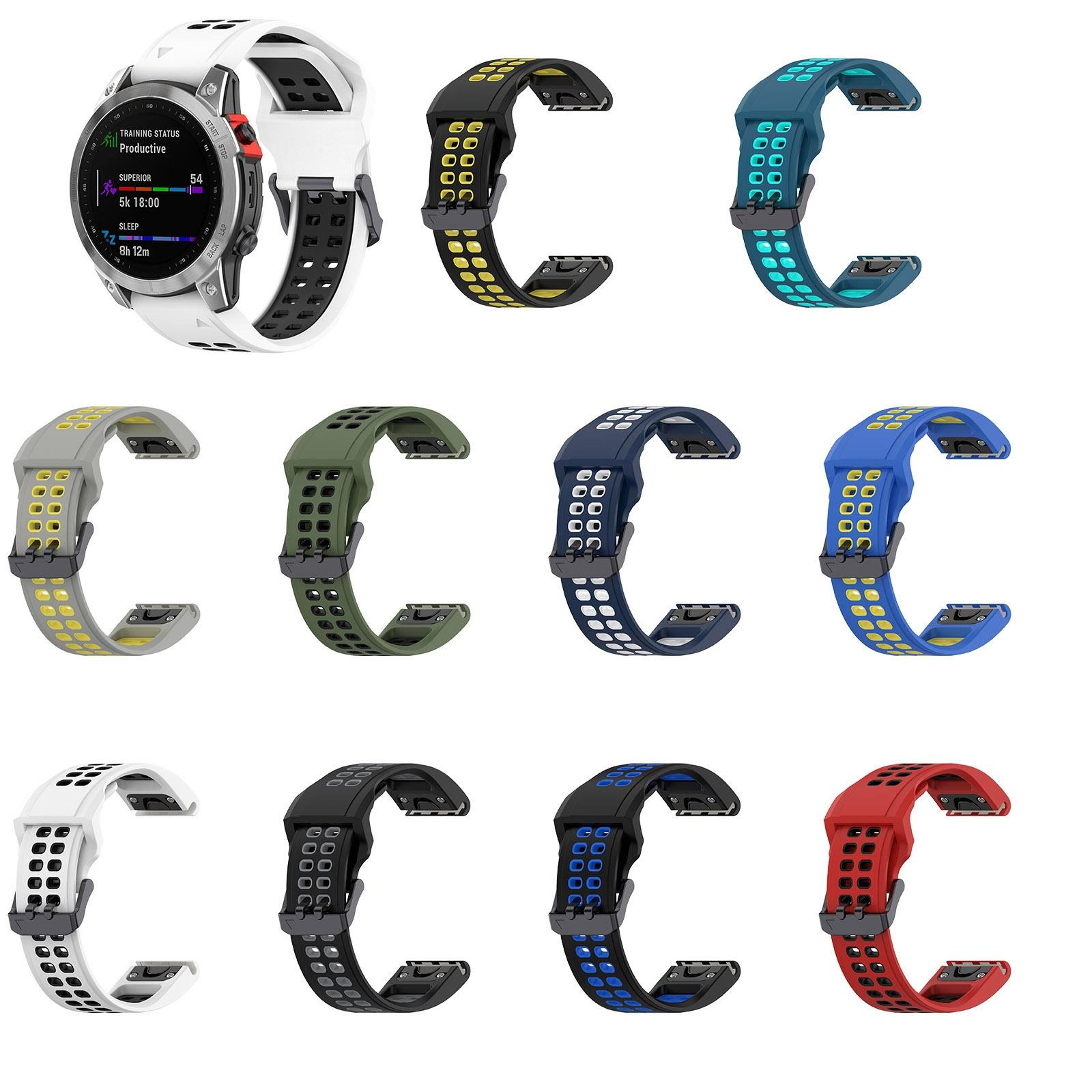 Amazfit Falcon 22mm Silicone Watch Band Two Color Sports Watch Strap With Quick Release 7