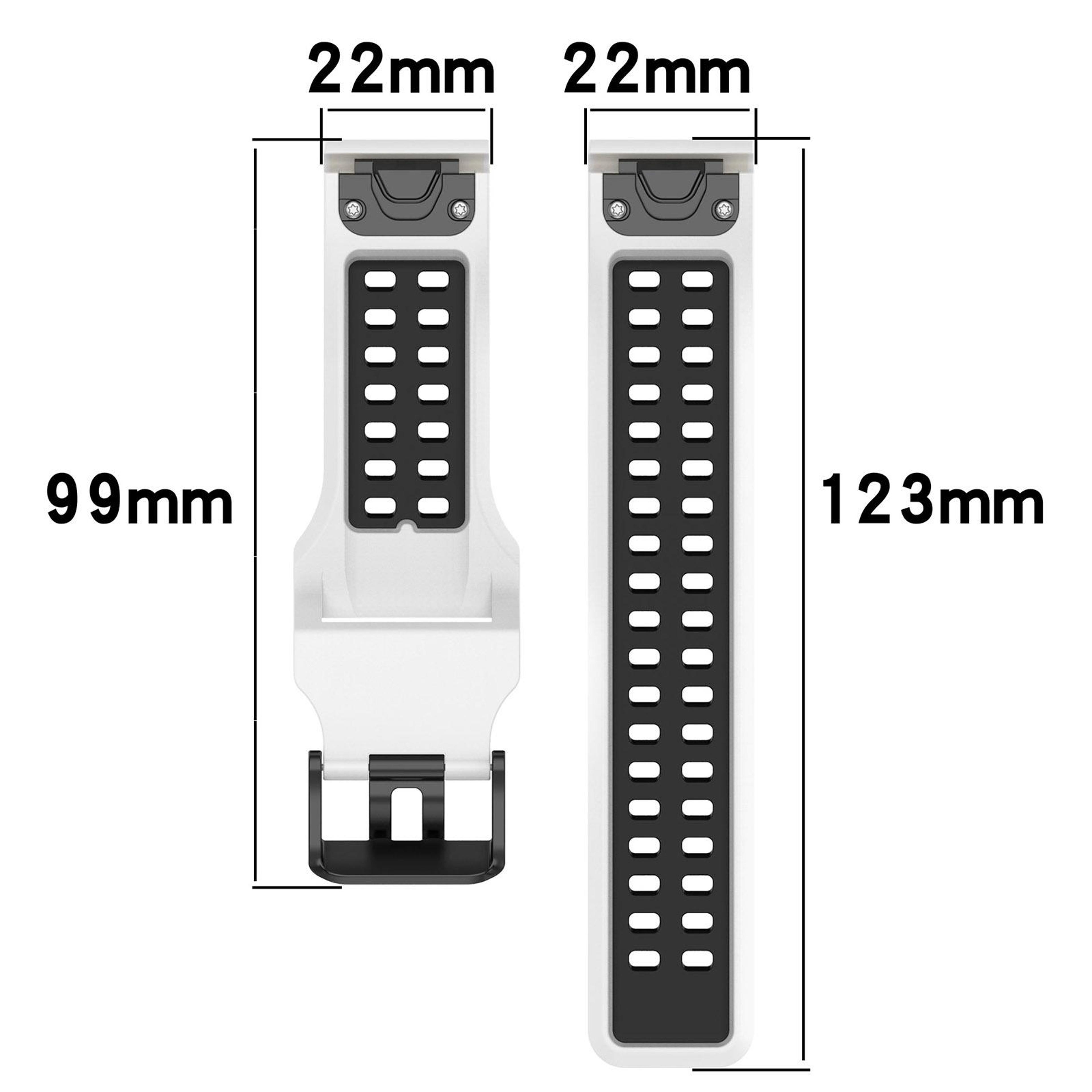 Amazfit Falcon 22mm Silicone Watch Band Two Color Sports Watch Strap With Quick Release 14