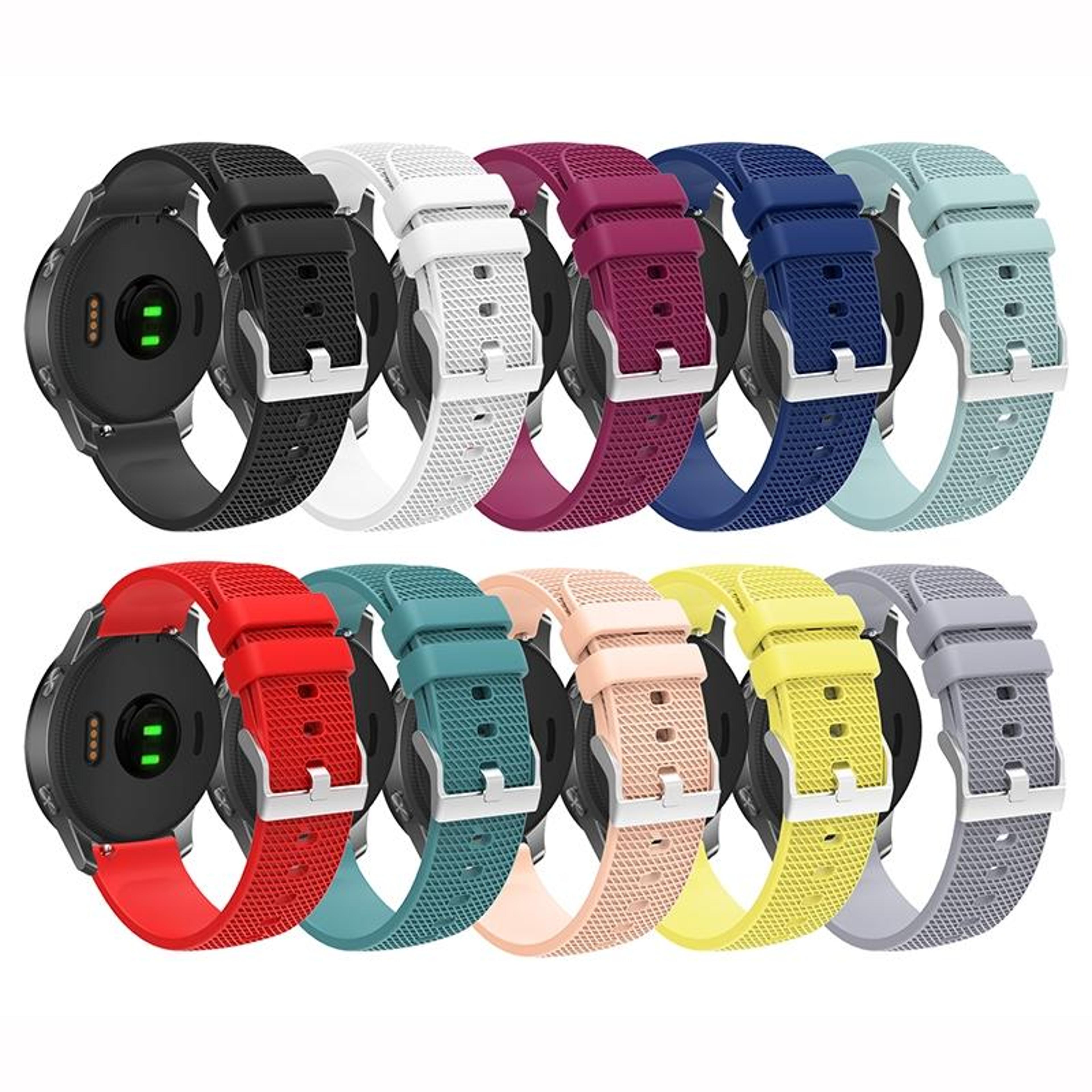Samsung Galaxy Watch5 40mm 44mm Watch5 Pro Silicone Watch Band With Pockmarked Texture And Silver B 10