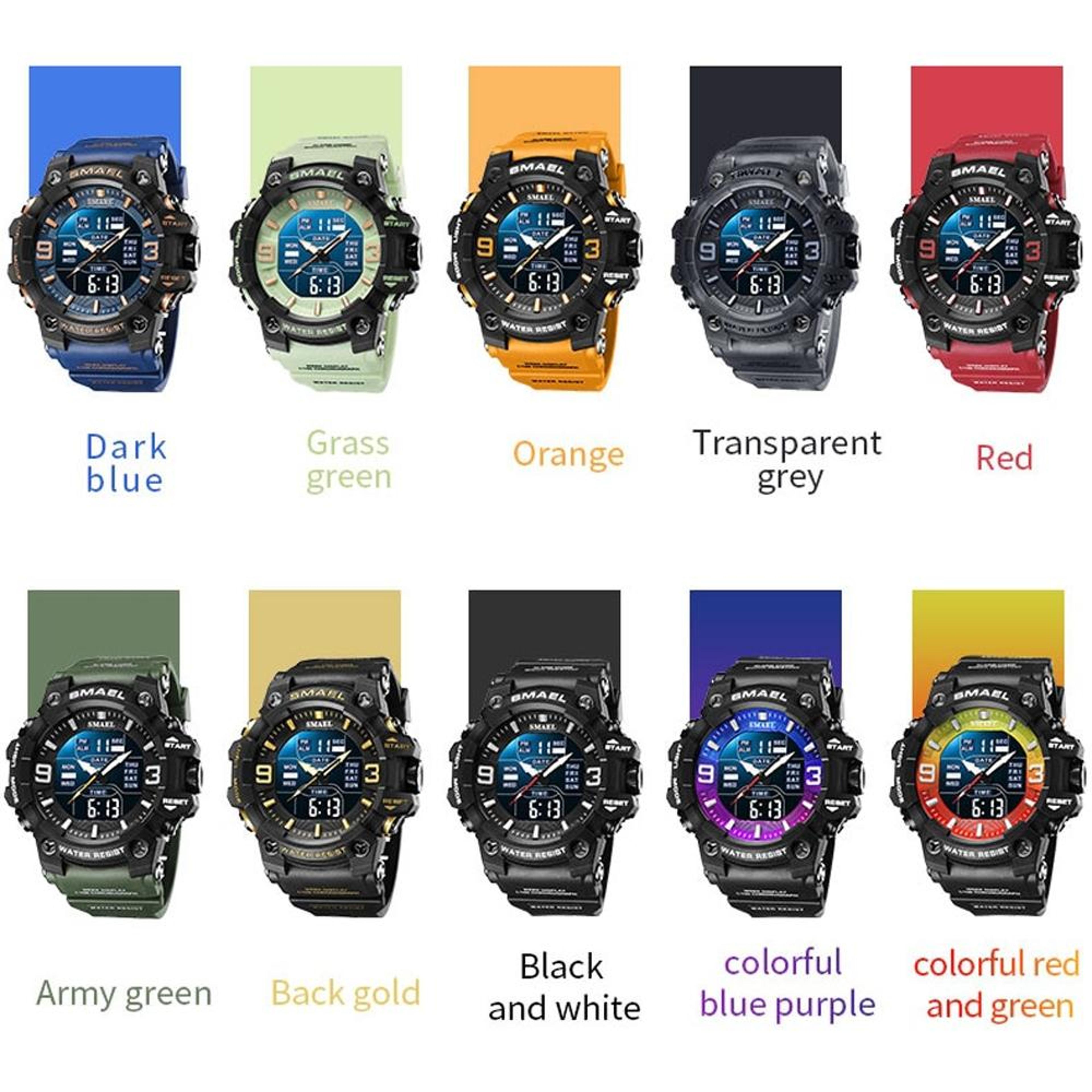 SMAEL 8049 Waterproof Sports Watch Mens Digital Analog Watch With LED Night Light And Stopwatch 1