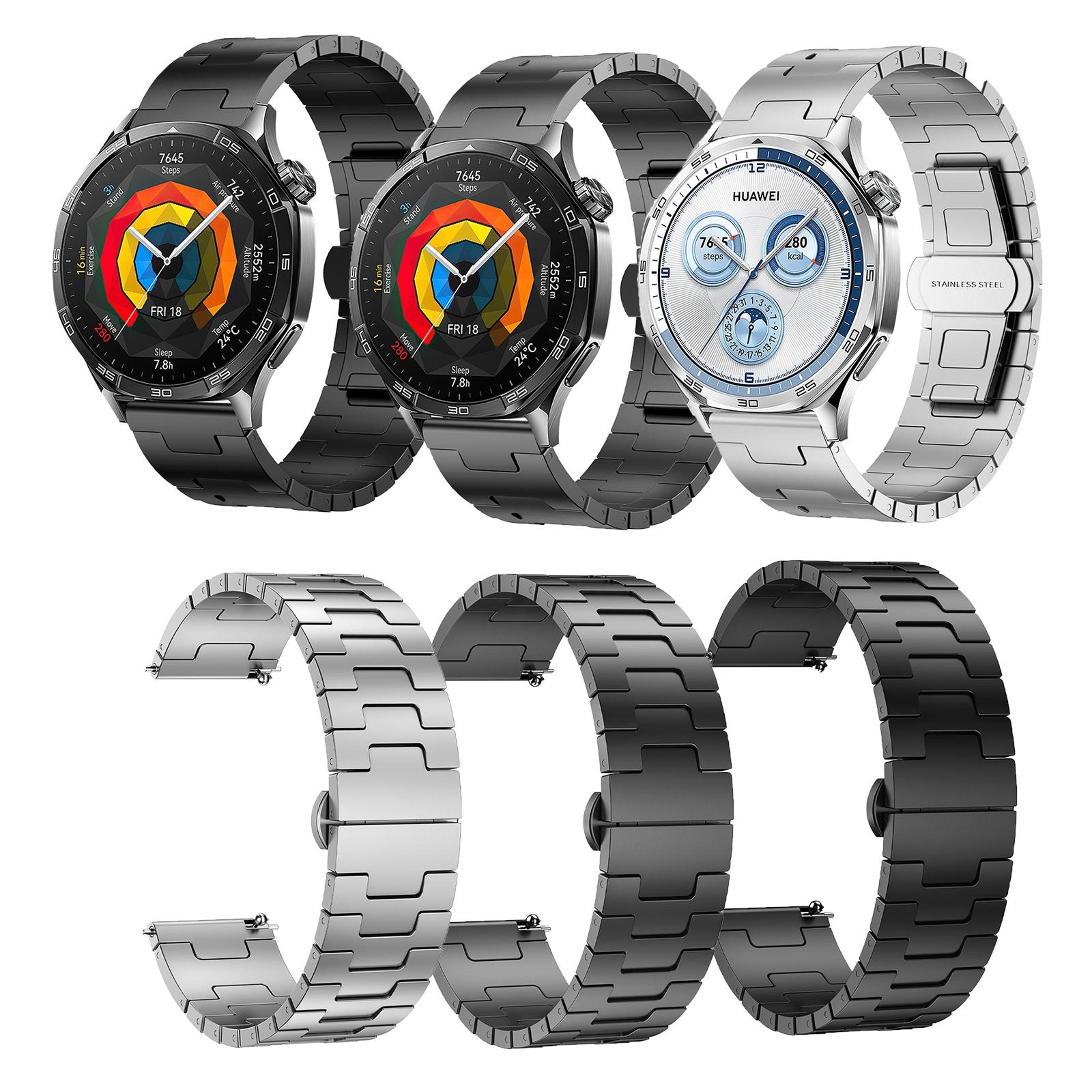 Amazfit Bip 5 GTR 4 GTR 3 Titanium Watch Band 22mm Metal Replacement Strap 4