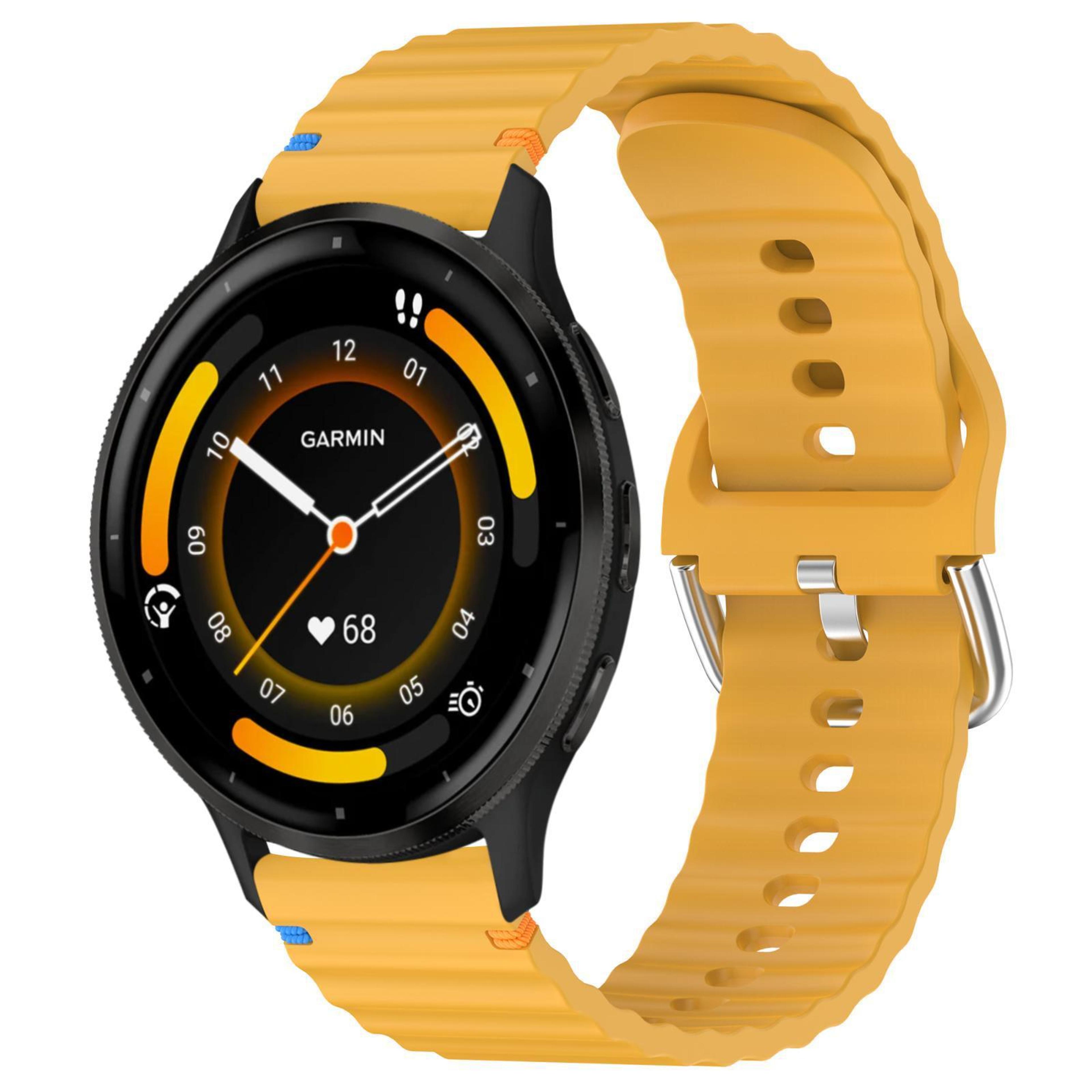 Garmin Venu 3 Silicone Watch Band 22mm Wavy Grain Quick Release Replacement Strap 13