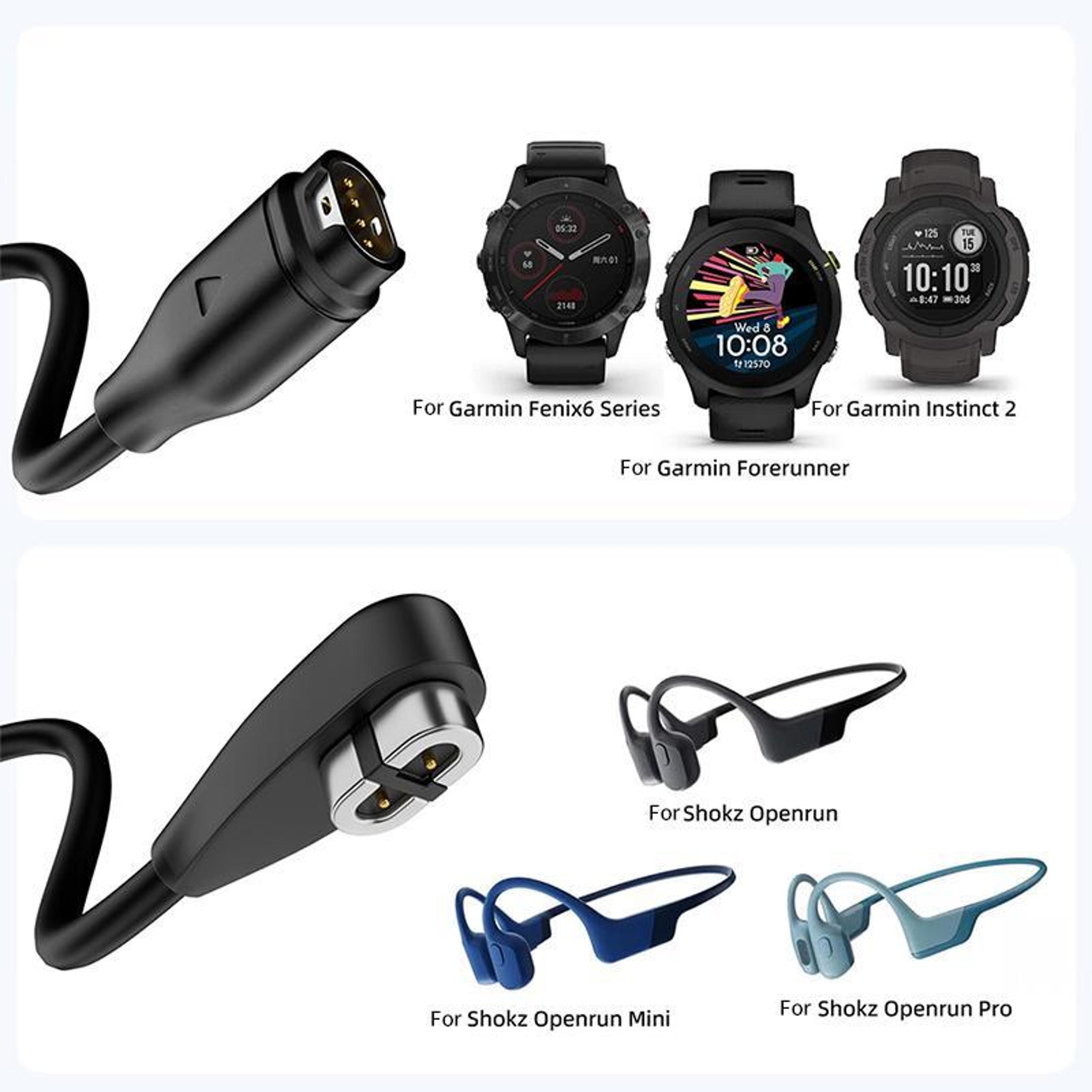 2 In 1 Garmin Charger And Shokz Charging Cable Magnetic USB Charging Adapter 1