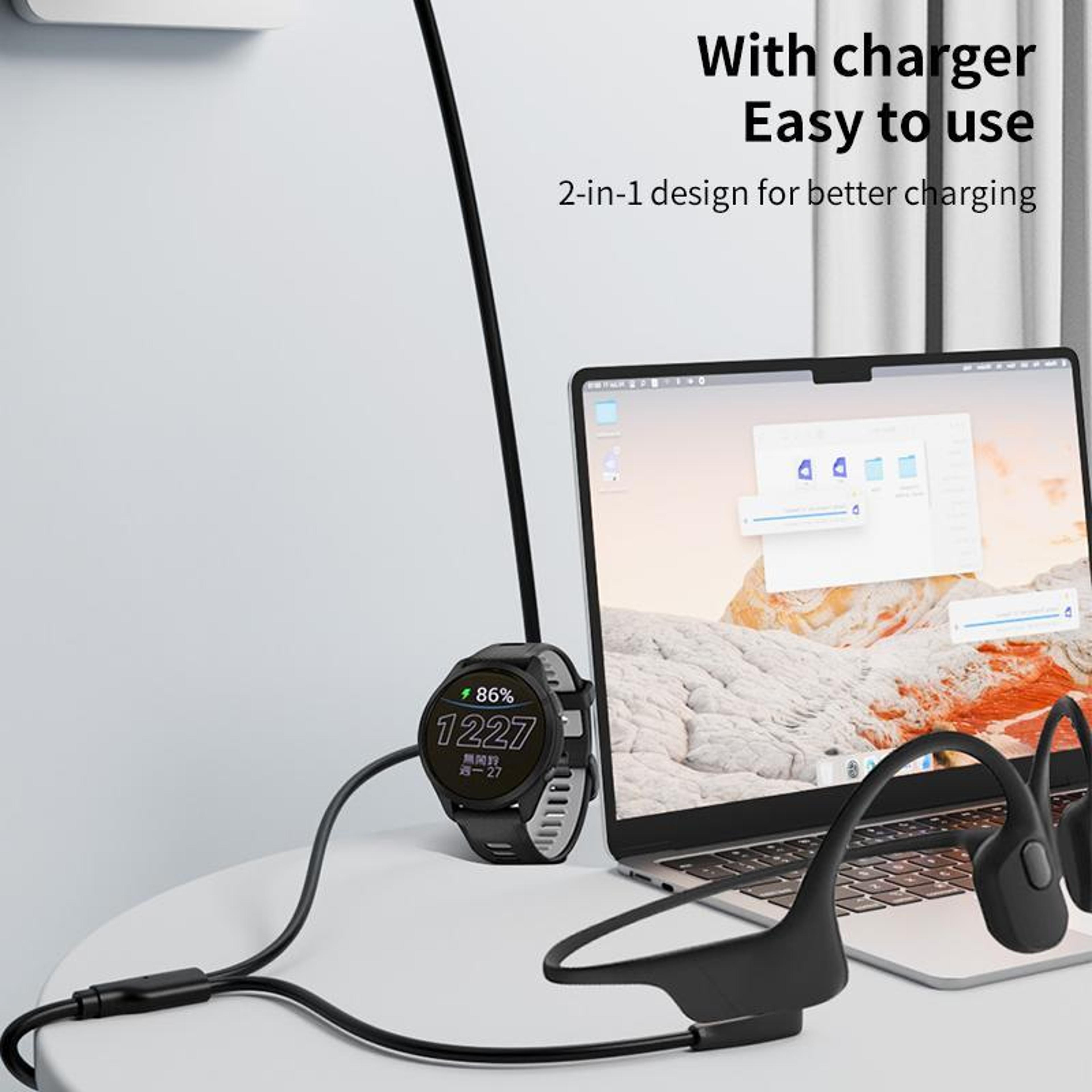 2 In 1 Garmin Charger And Shokz Charging Cable Magnetic USB Charging Adapter 3
