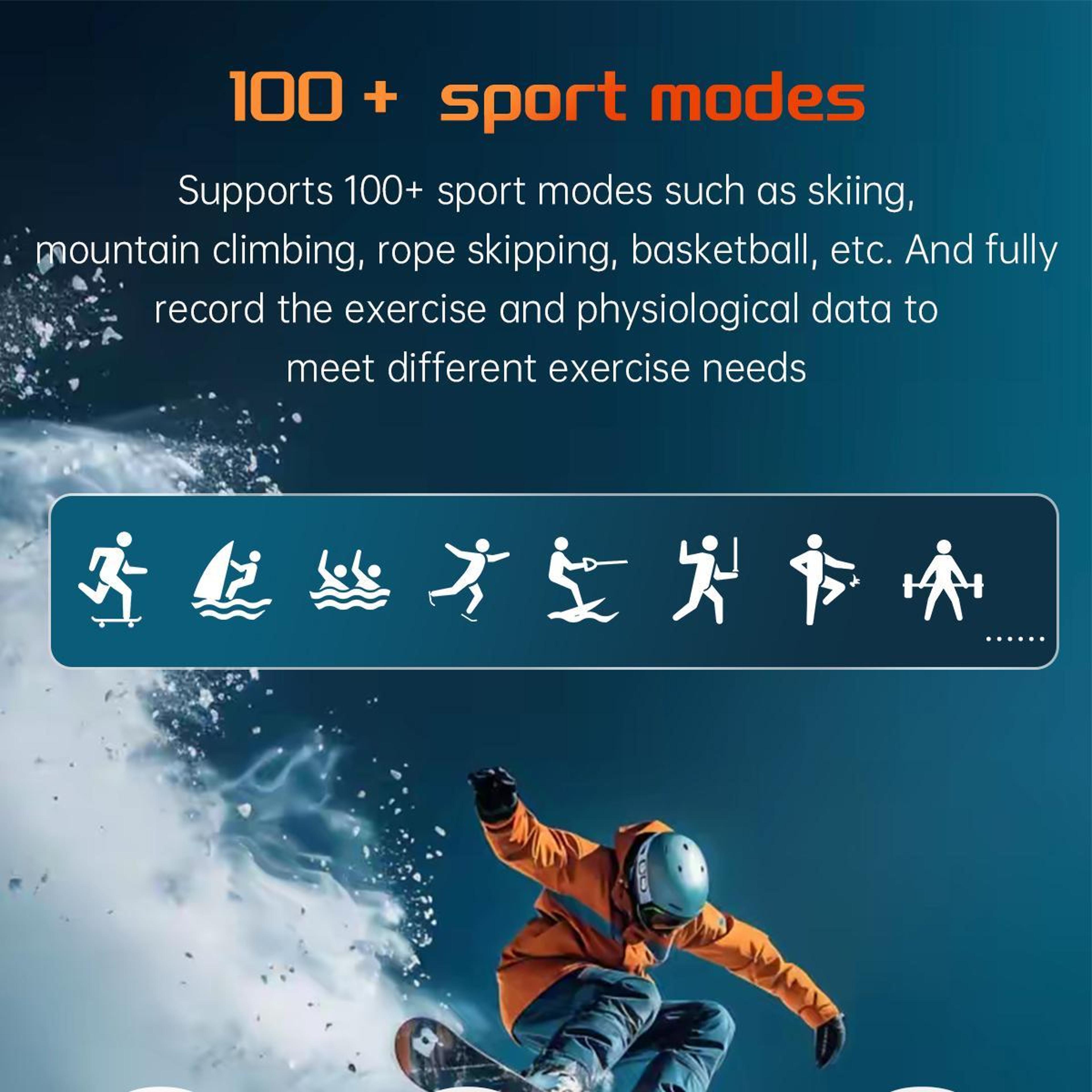 KT88 Outdoor Smart Watch 17 Inch TFT Display 3ATM Waterproof Fitness Tracker With Flashlight 5