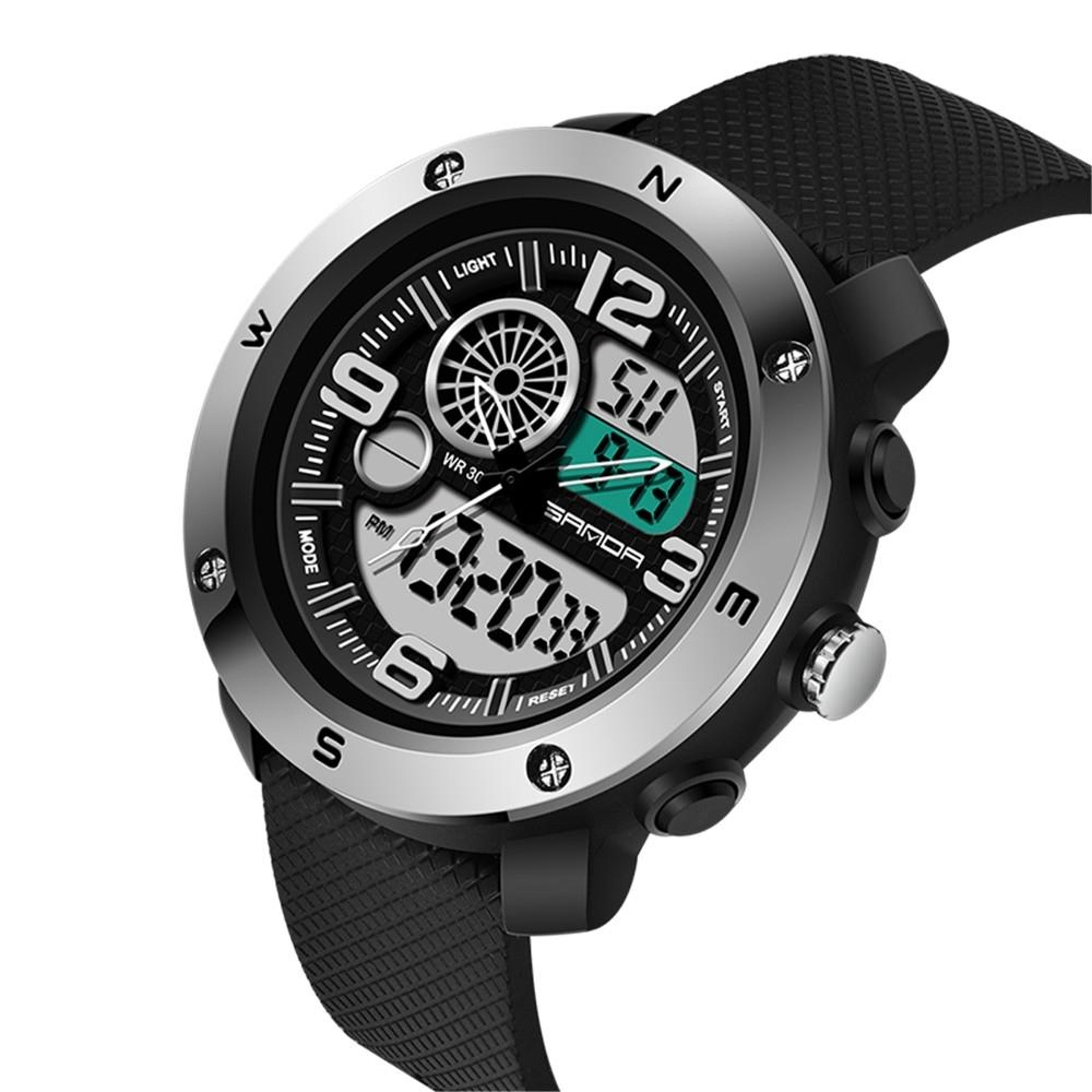 SANDA 762 Digital Sports Watch For Men Waterproof LED Night Light Multifunction Wrist Watch 2