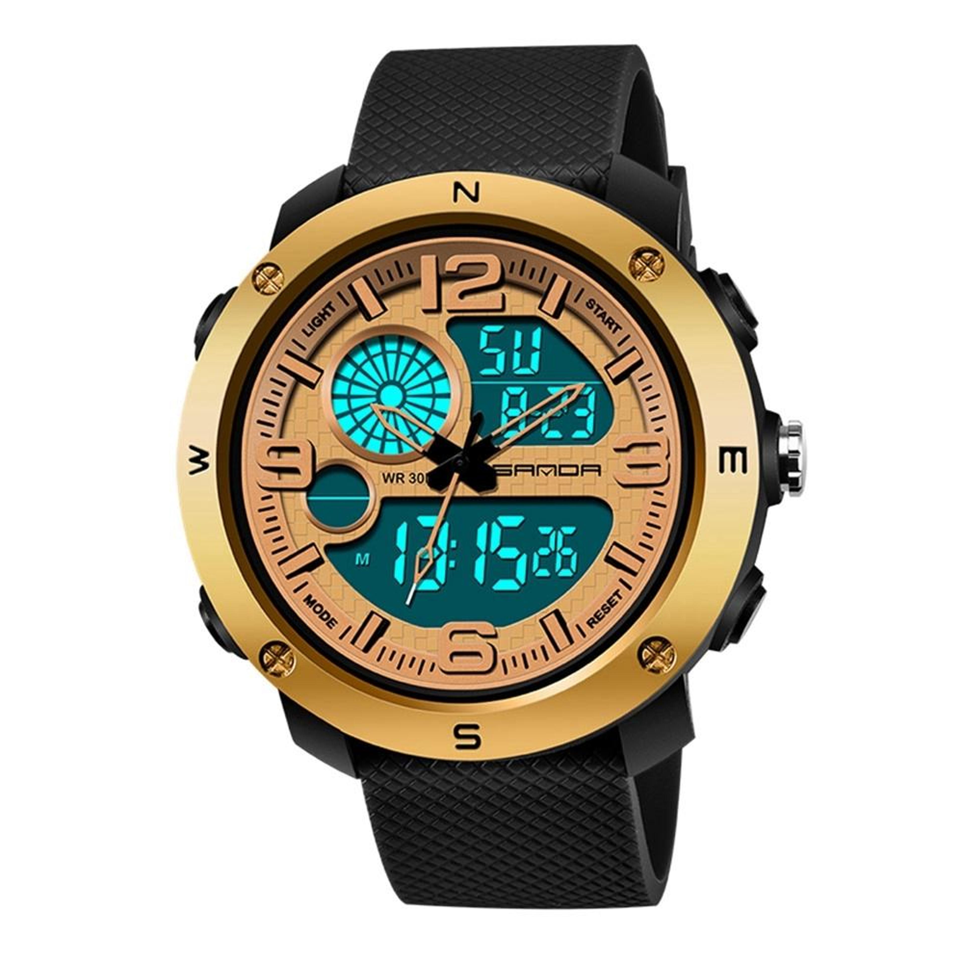 SANDA 762 Digital Sports Watch For Men Waterproof LED Night Light Multifunction Wrist Watch 1