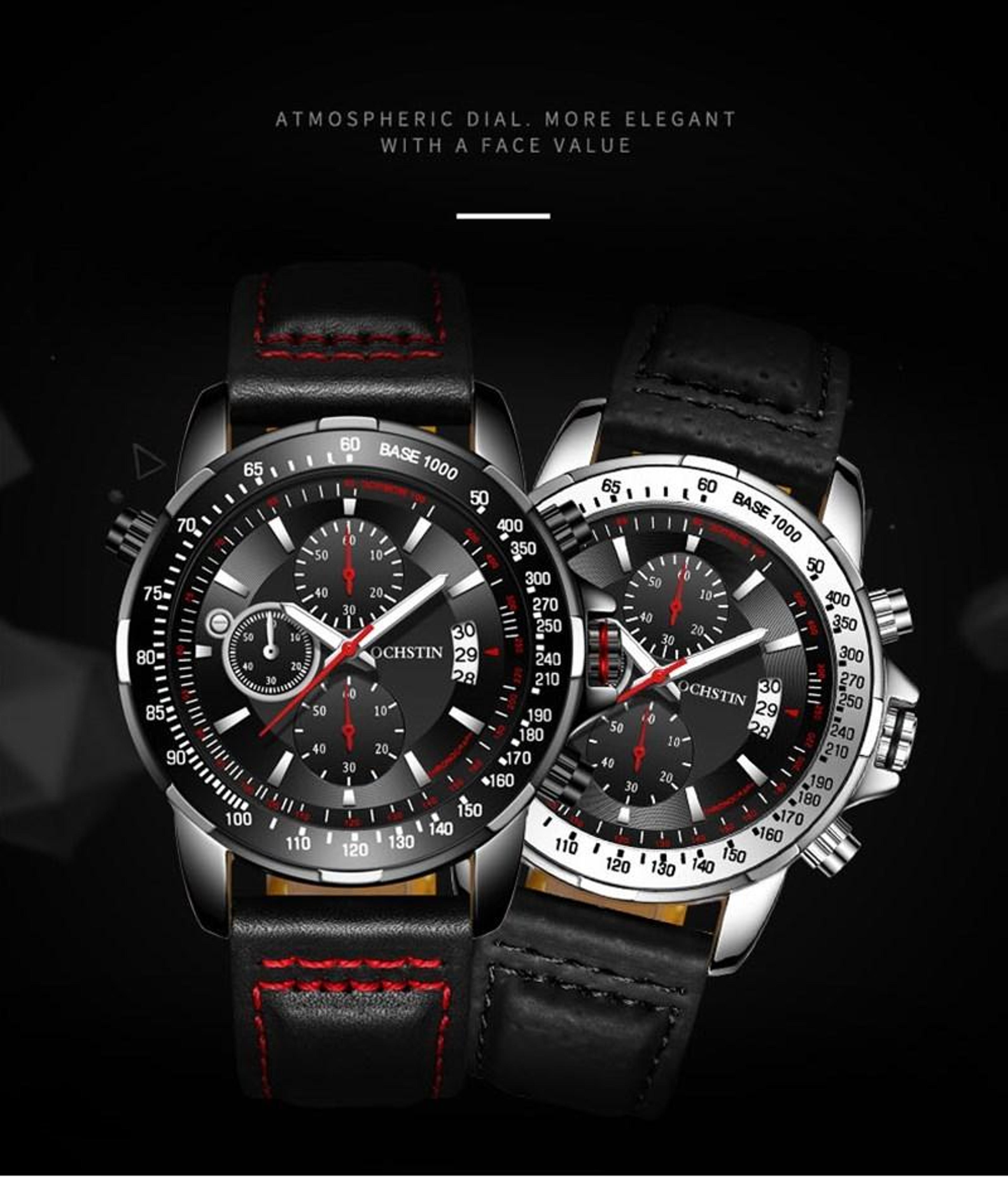 OCHSTIN 6125B Quartz Mens Watch Waterproof Chronograph Watch With Night Light Calendar 10