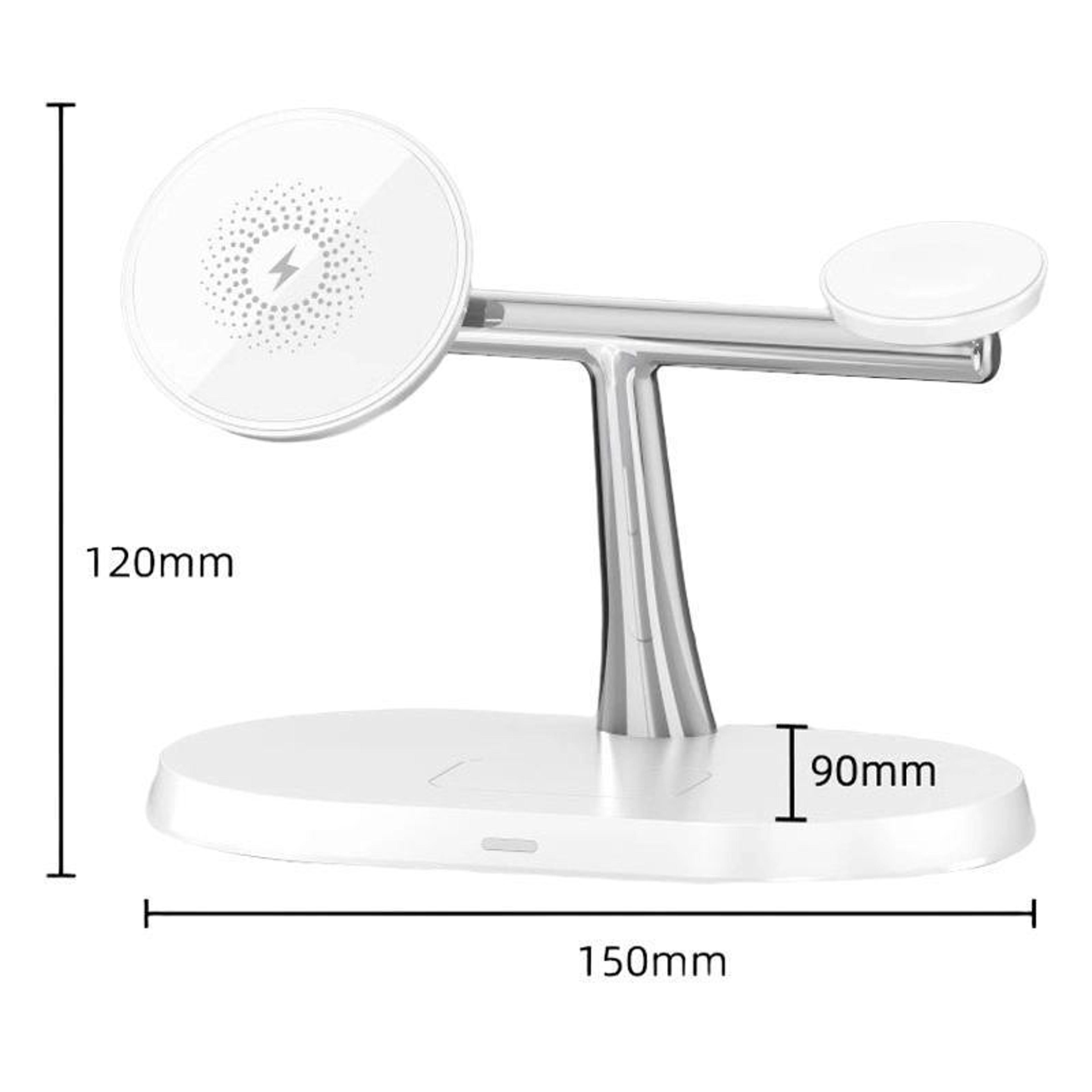 15W 3 In 1 Magnetic Wireless Charger Fast Charging Station For Phone Watch Earbuds With Adjustable  3