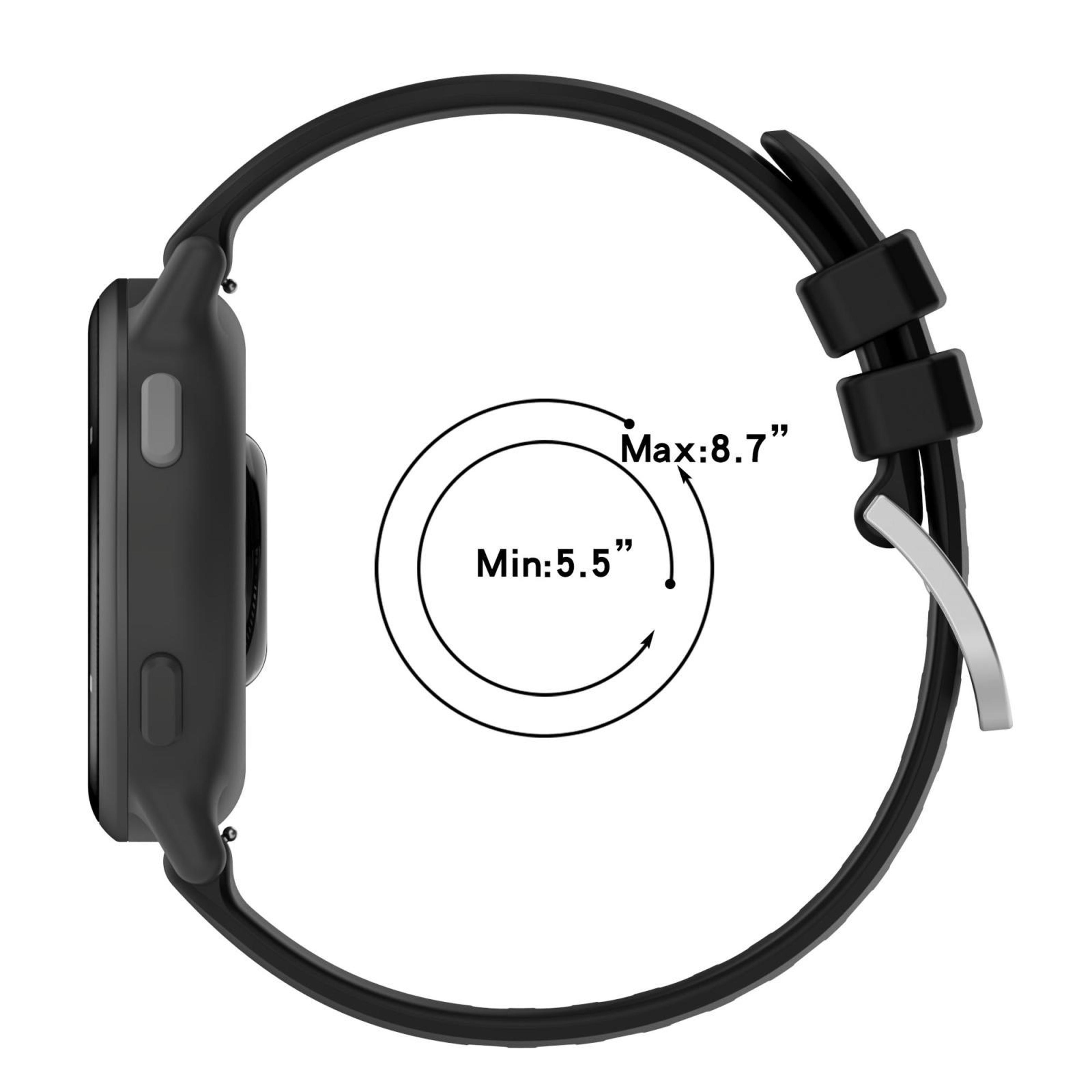Garmin Approach S50 Silicone Watch Band 20mm Soft Waterproof Replacement Strap With Silver Buckle 13