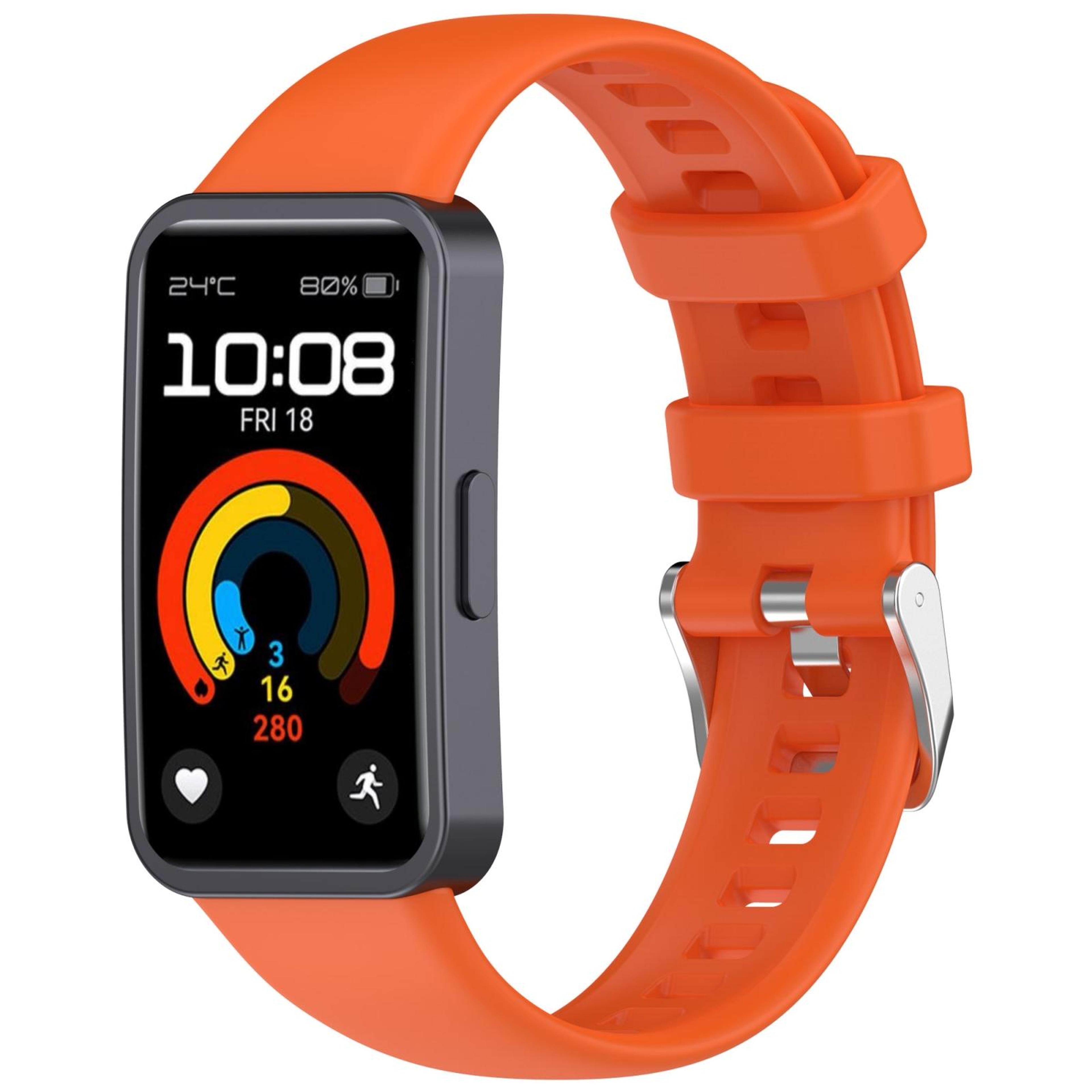 Huawei Band 10 9 8 Silicone Watch Band Soft Replacement Strap With Silver Buckle 11