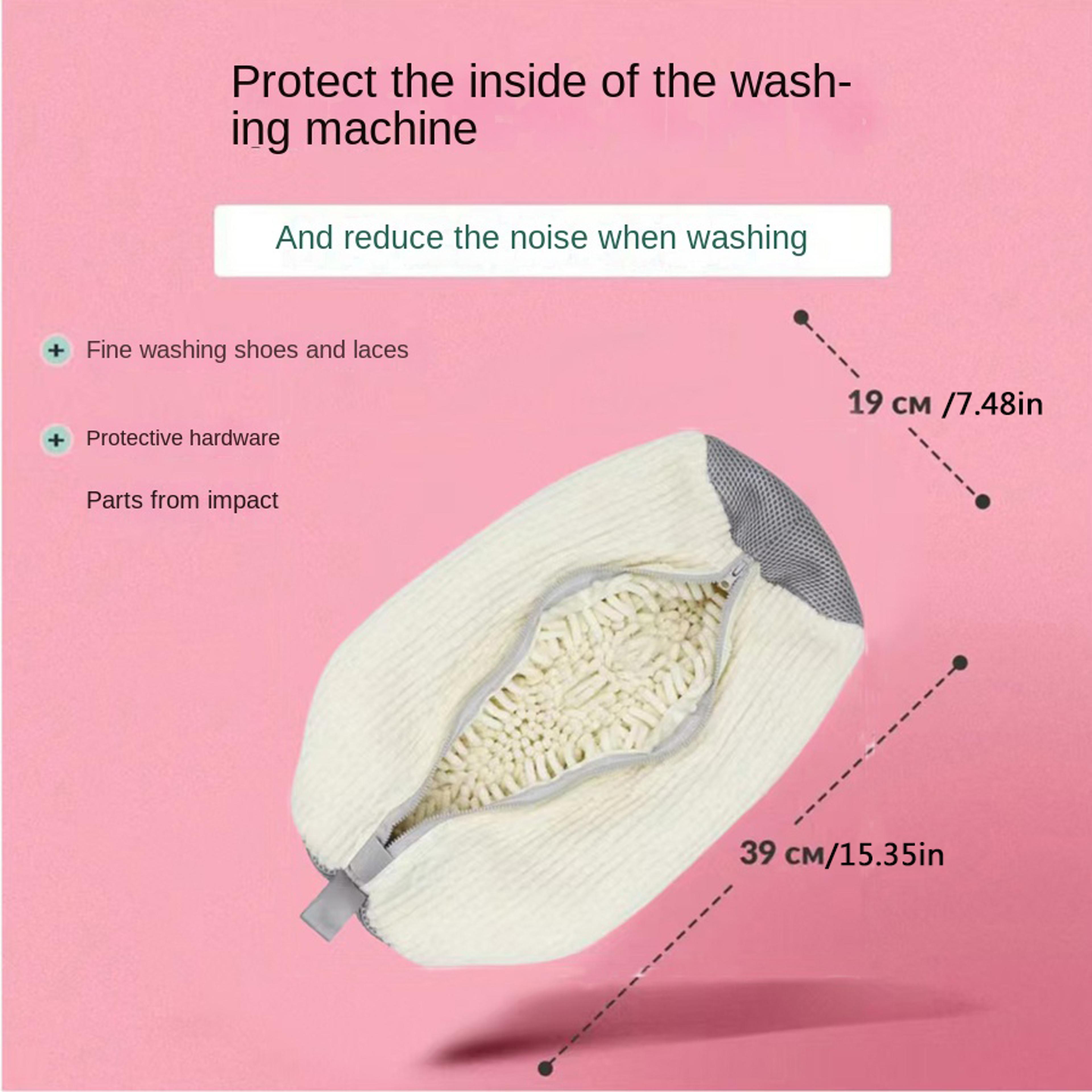 Reusable MachineWashable Laundry Bag Fluffy Fiber Surround Cleaning Shoe Washing Bag With Zipper Cl 1