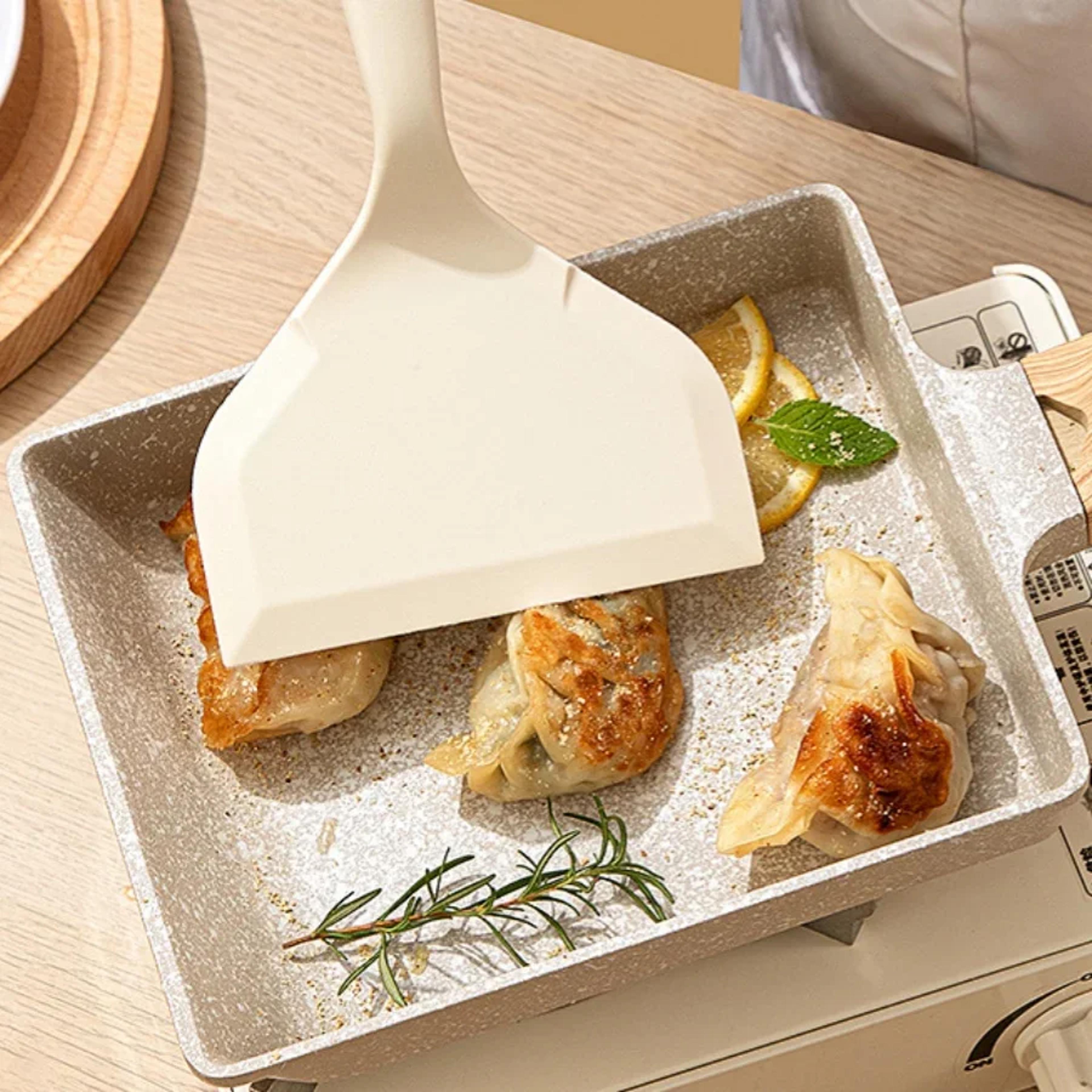 Food Grade NonStick Silicone Heat Resistant Spatula For Frying Sushi Steak Fish Pancake Baking And  2