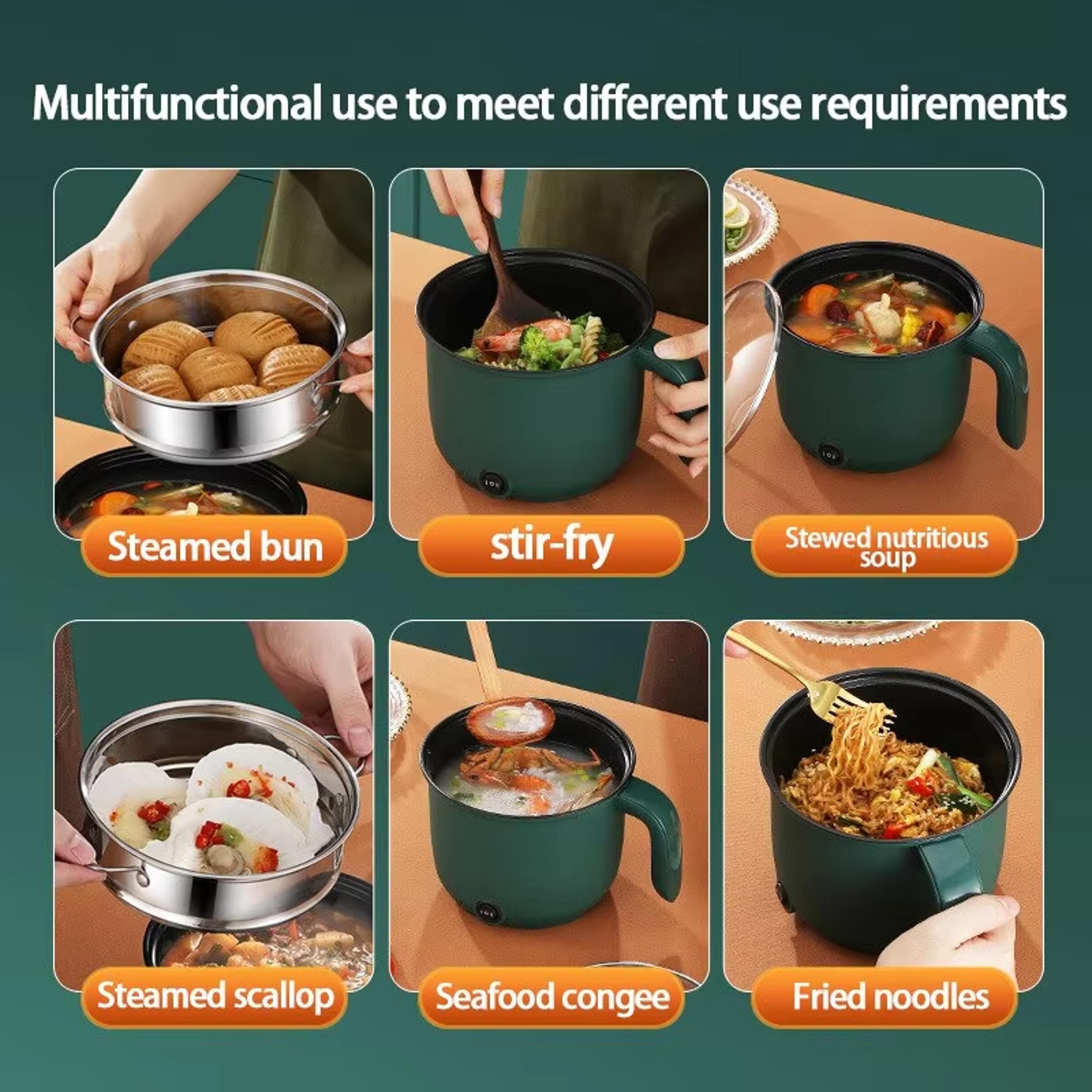 Multifunctional Electric Rice Cooker Non Stick Mini Home Cooking Pot Single Double HotPot Steamer 4