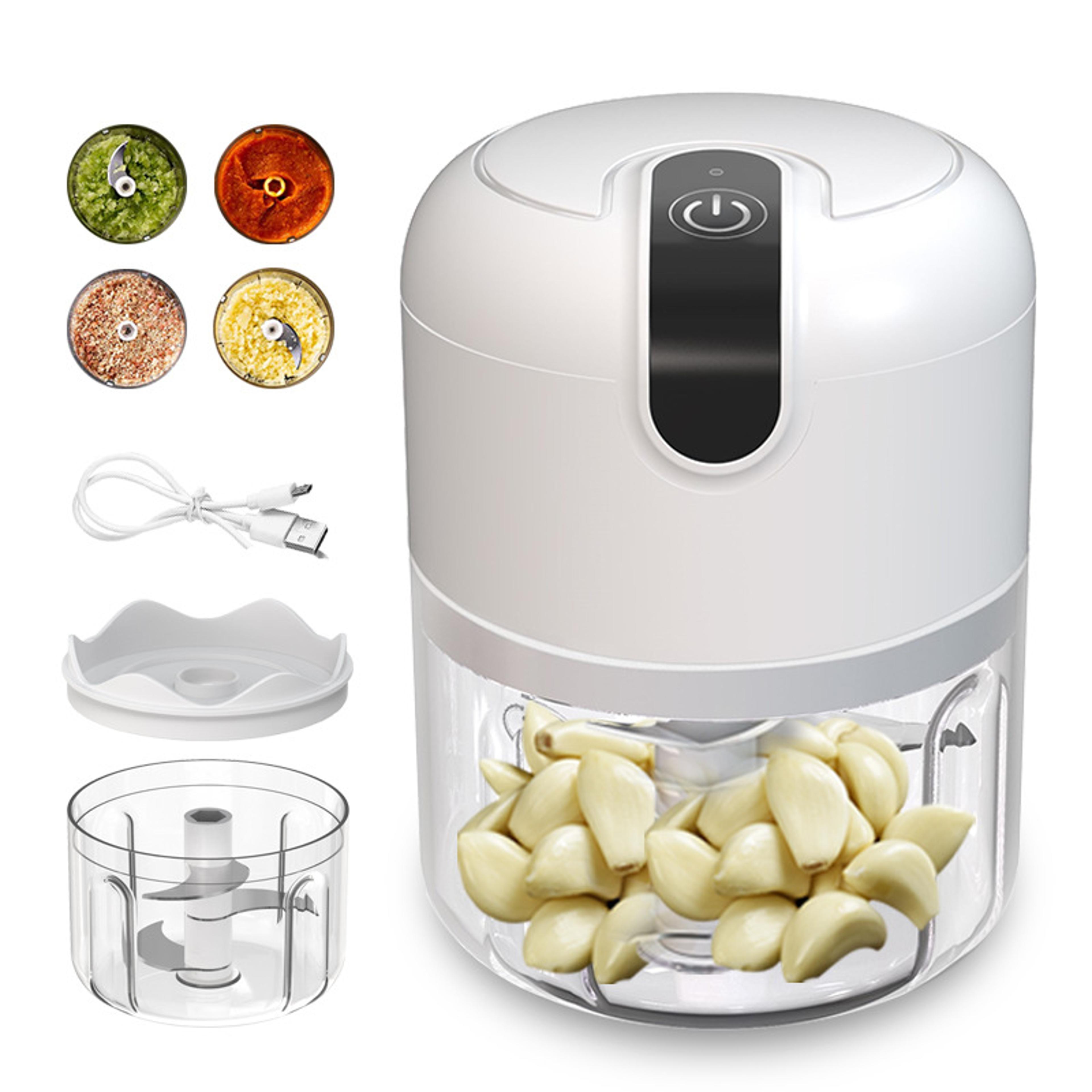 mini food processor, rechargeable electric garlic chopper, portable kitchen blender, vegetable chopper