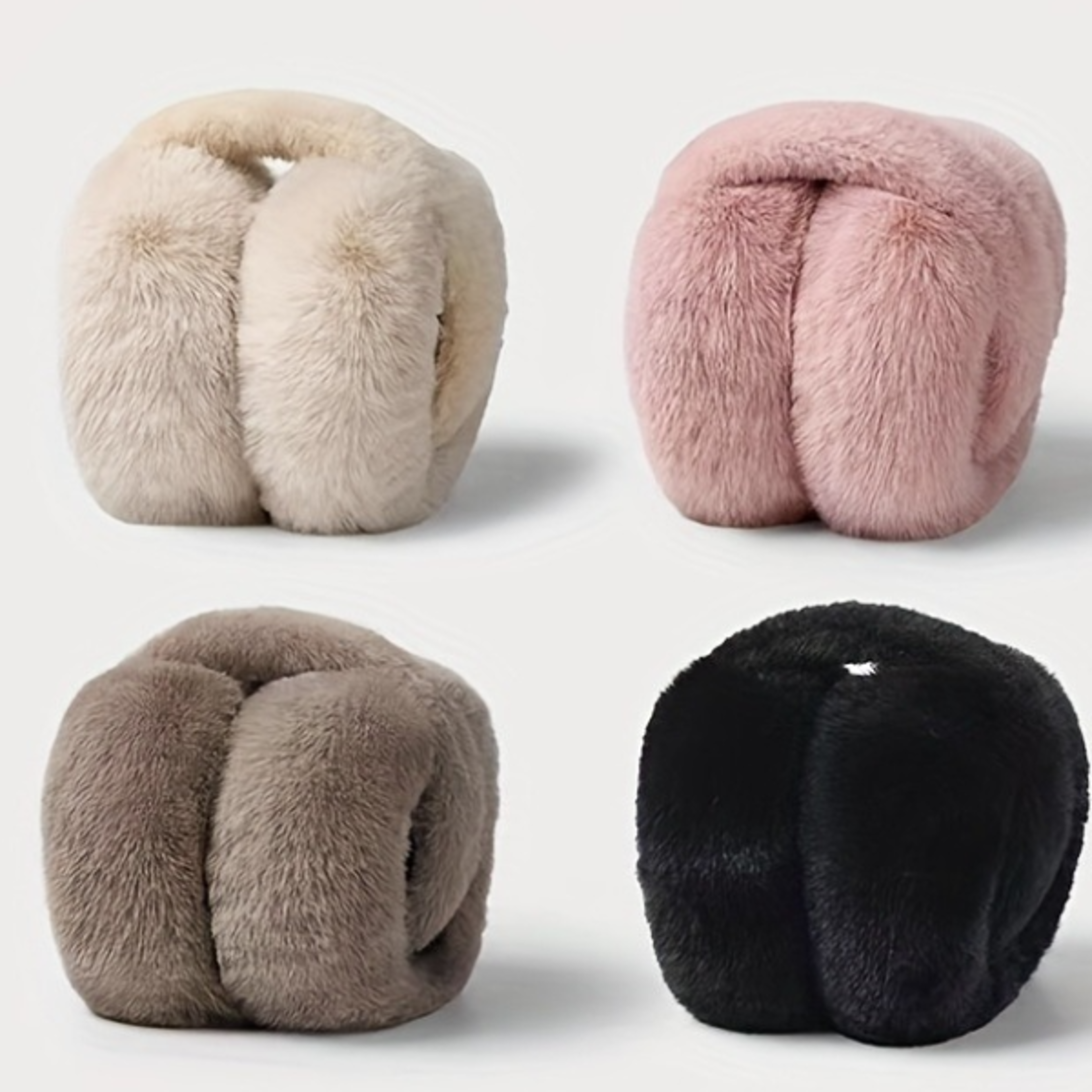 winter earmuffs for women men, solid soft plush ear keep warmer, fashion outdoor earflap protection