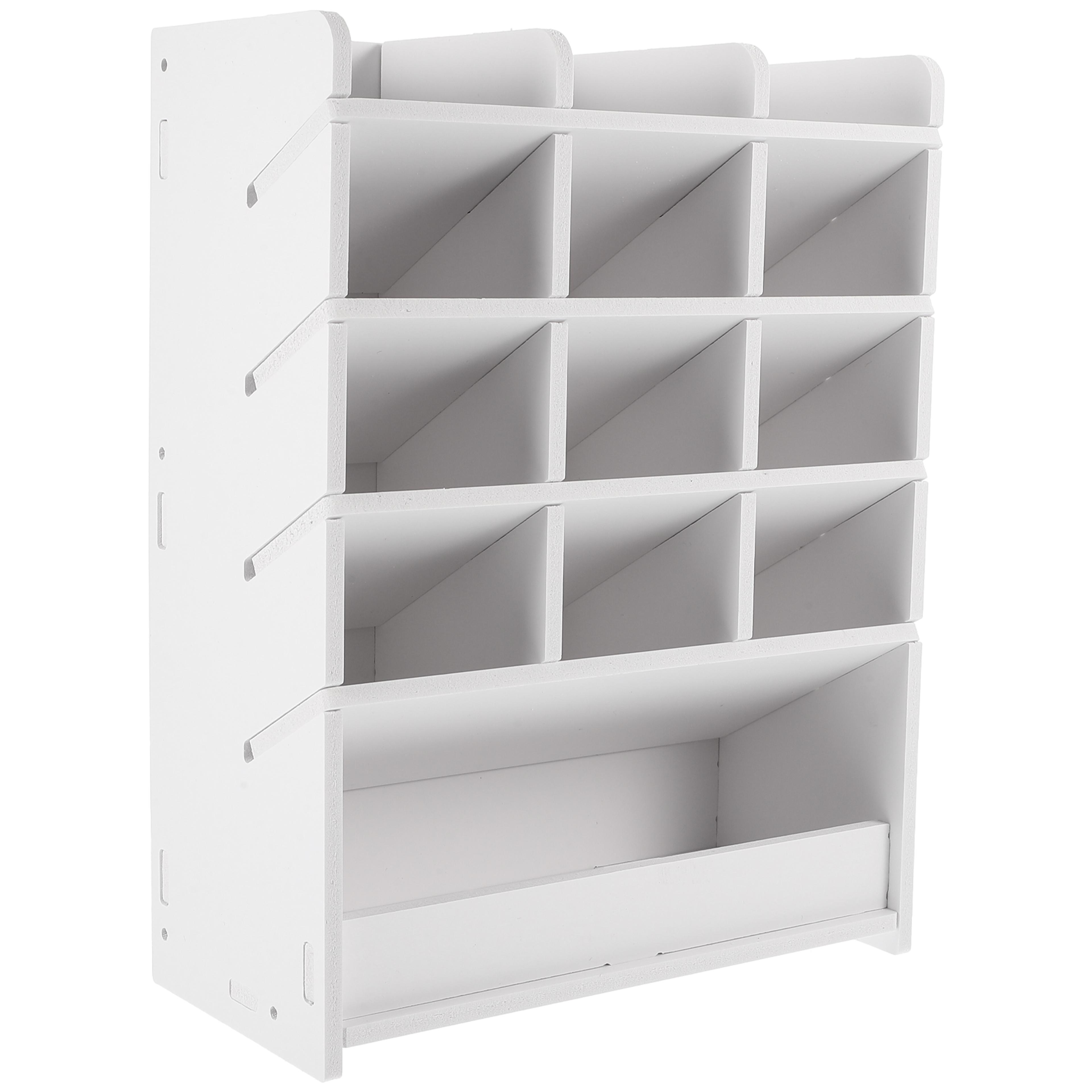Desktop Storage Box Wood Organizer Office Pen Stand Multicompartment For School And Living Room 2